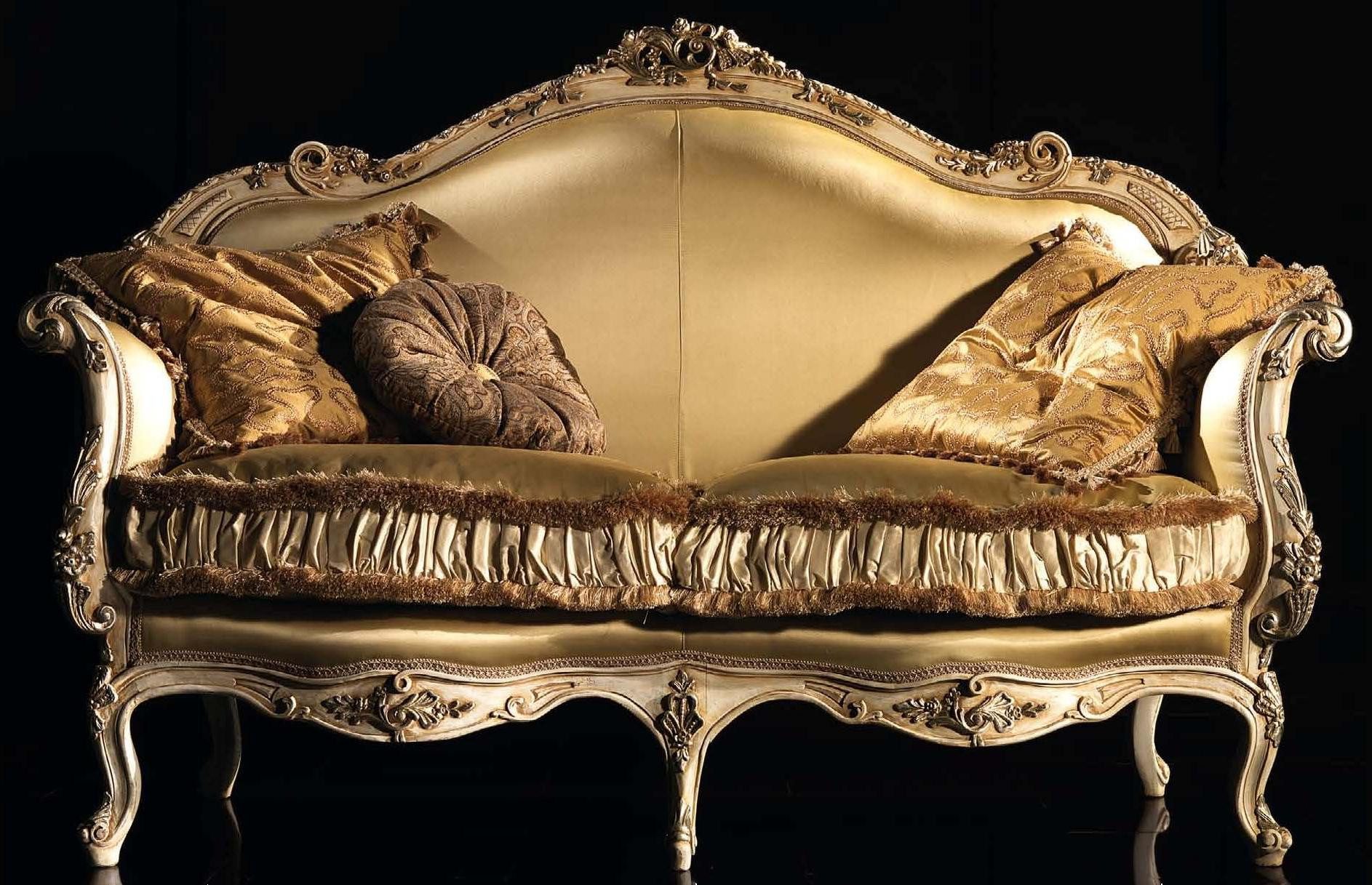 Xlmoebel 2-Sitzer Luxus Polstersofa in klassischem Design mit hochwertiger Verarbeitung, 1 Teile, Hergestellt in Italia