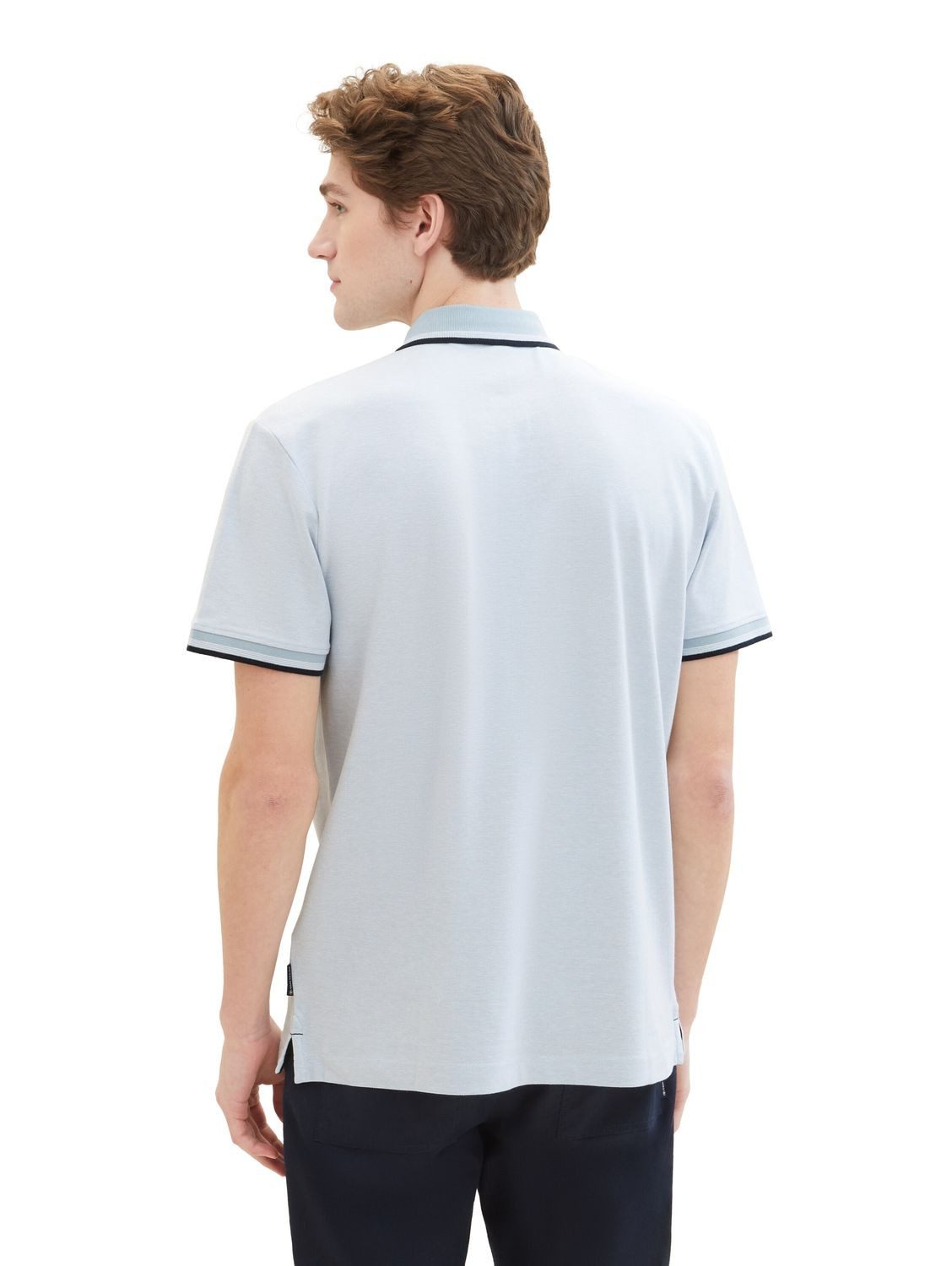 TOM TAILOR Poloshirt DETAILED COLLAR (1-tlg) mit Stretch