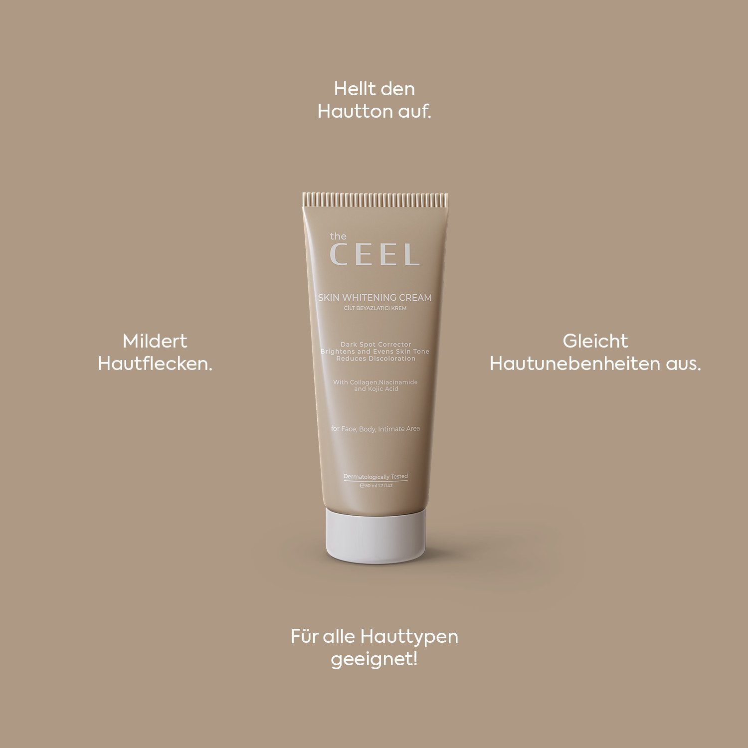THE CEEL Hautcreme Whitening Gesichtscreme–Aufhellende Pflege für einen strahlenden Teint, Unterstützt strahlende Haut, Feuchtigkeit und weniger Flecken