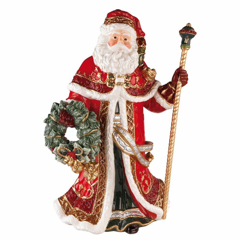 Goebel Weihnachtsmann mit Mit zum viel gestaltet Santa Detail Liebe Kranz