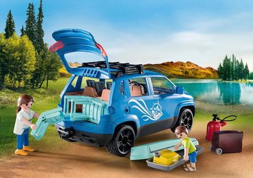 Playmobil® Konstruktions-Spielset Wohnwagen mit Auto (71423), Family & Fun, (128 St)