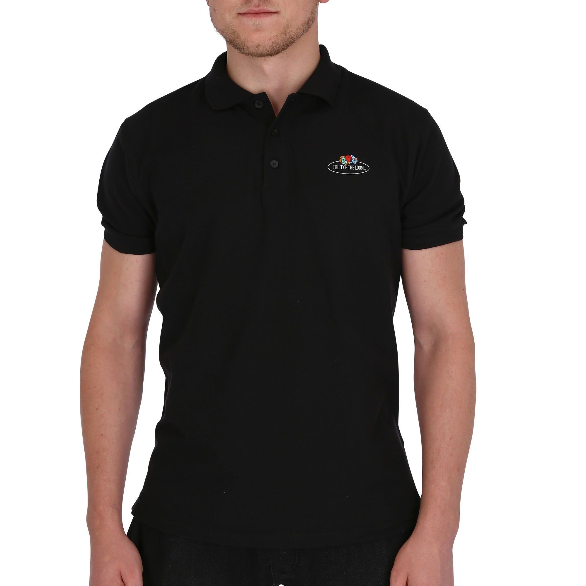 Fruit of the Loom Poloshirt Polo-Shirt mit Vintage-Logo