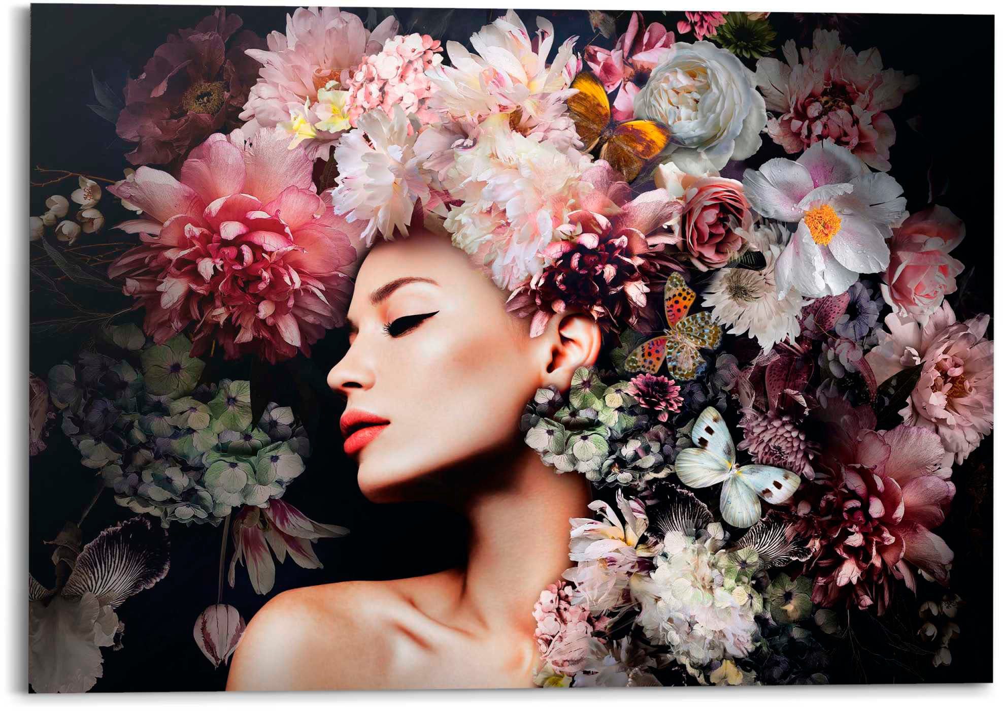 Deco-Panel Frau mit Blumenhut