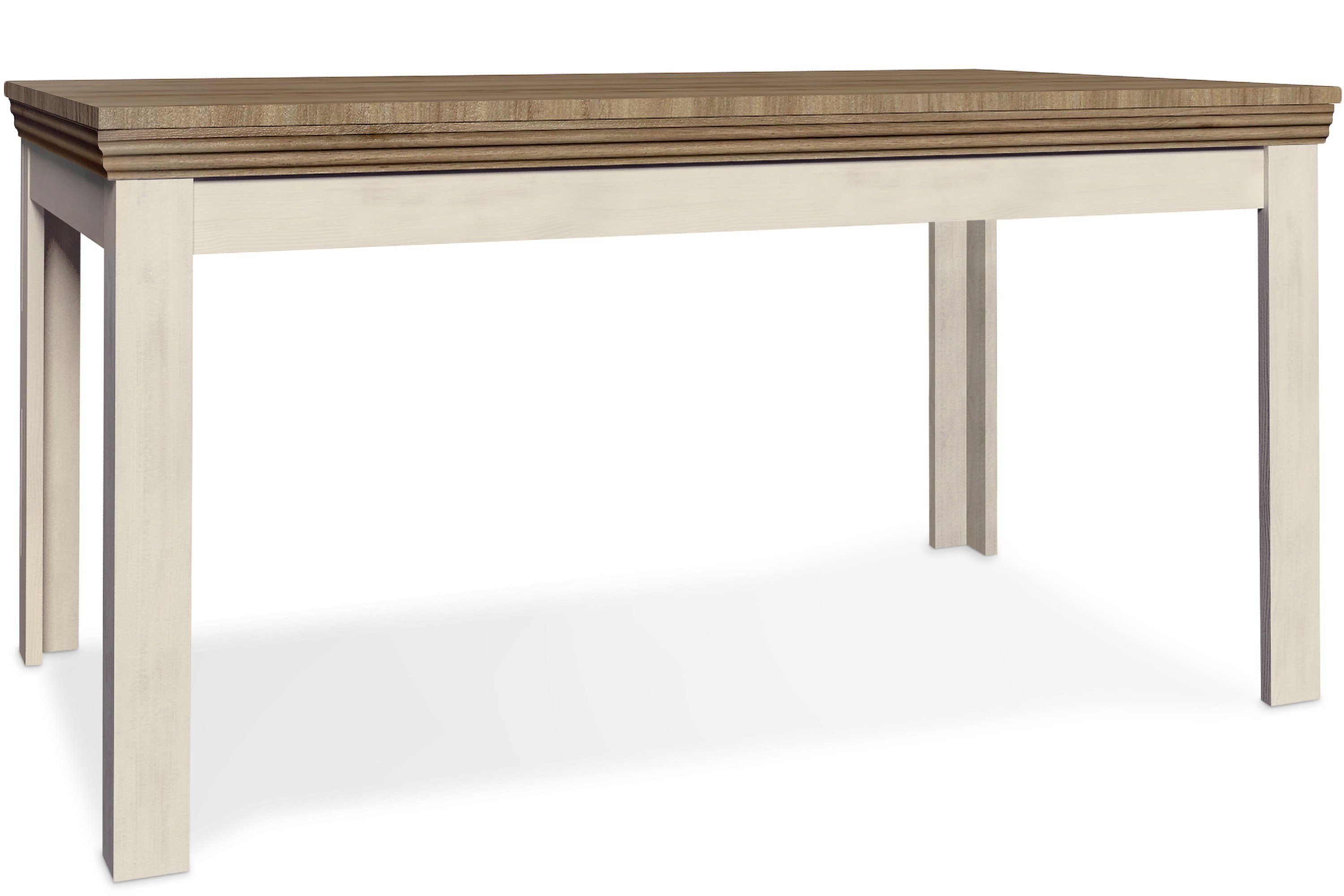 KONSIMO® Esstisch ARVEN Wohnzimmertisch ausziehbarer Tisch, Englischer Stil, zeitloses Design