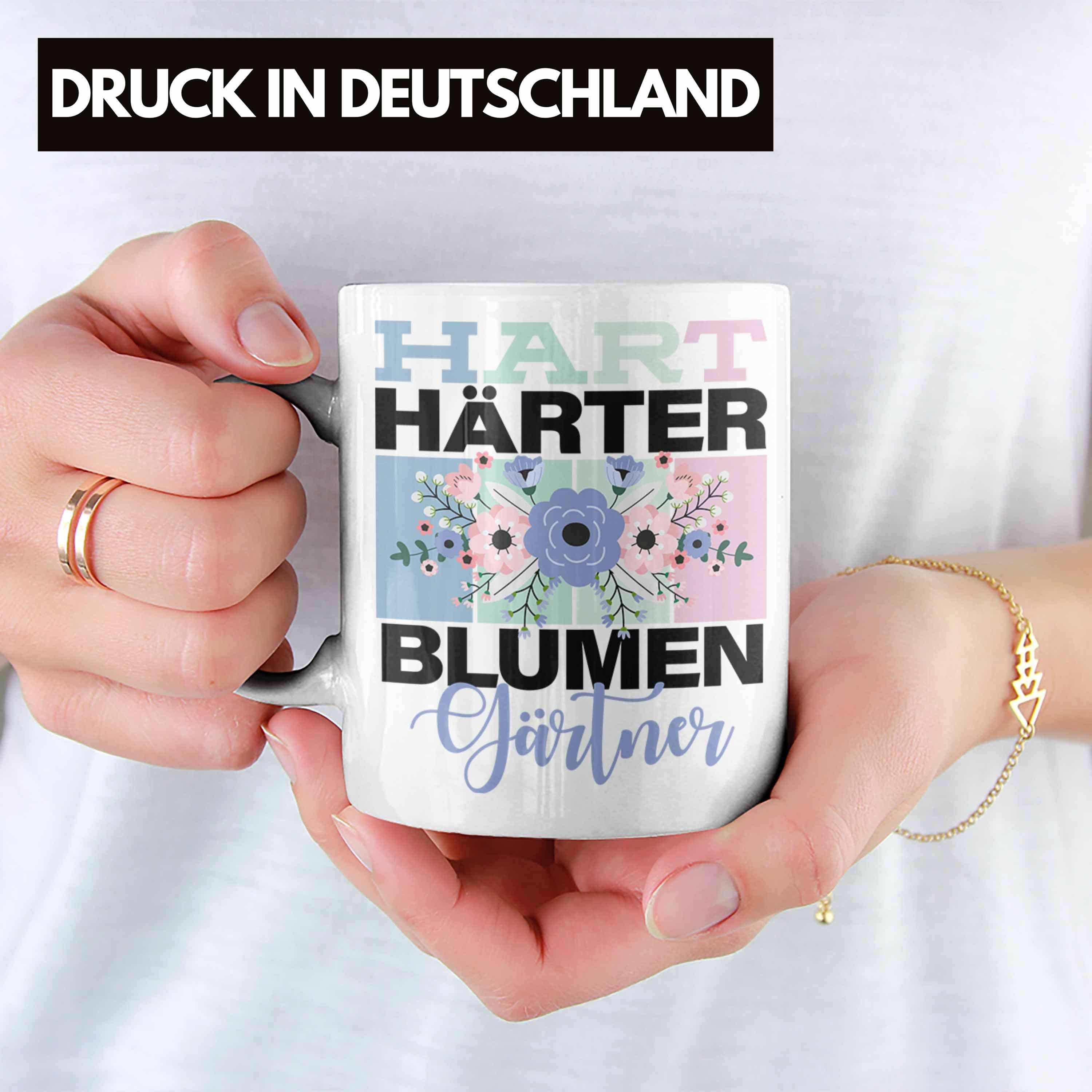 Weiss Blumengärtner Trendation für Blume Tasse Tasse Lustige "Hart Geschenkidee Spruch Härter