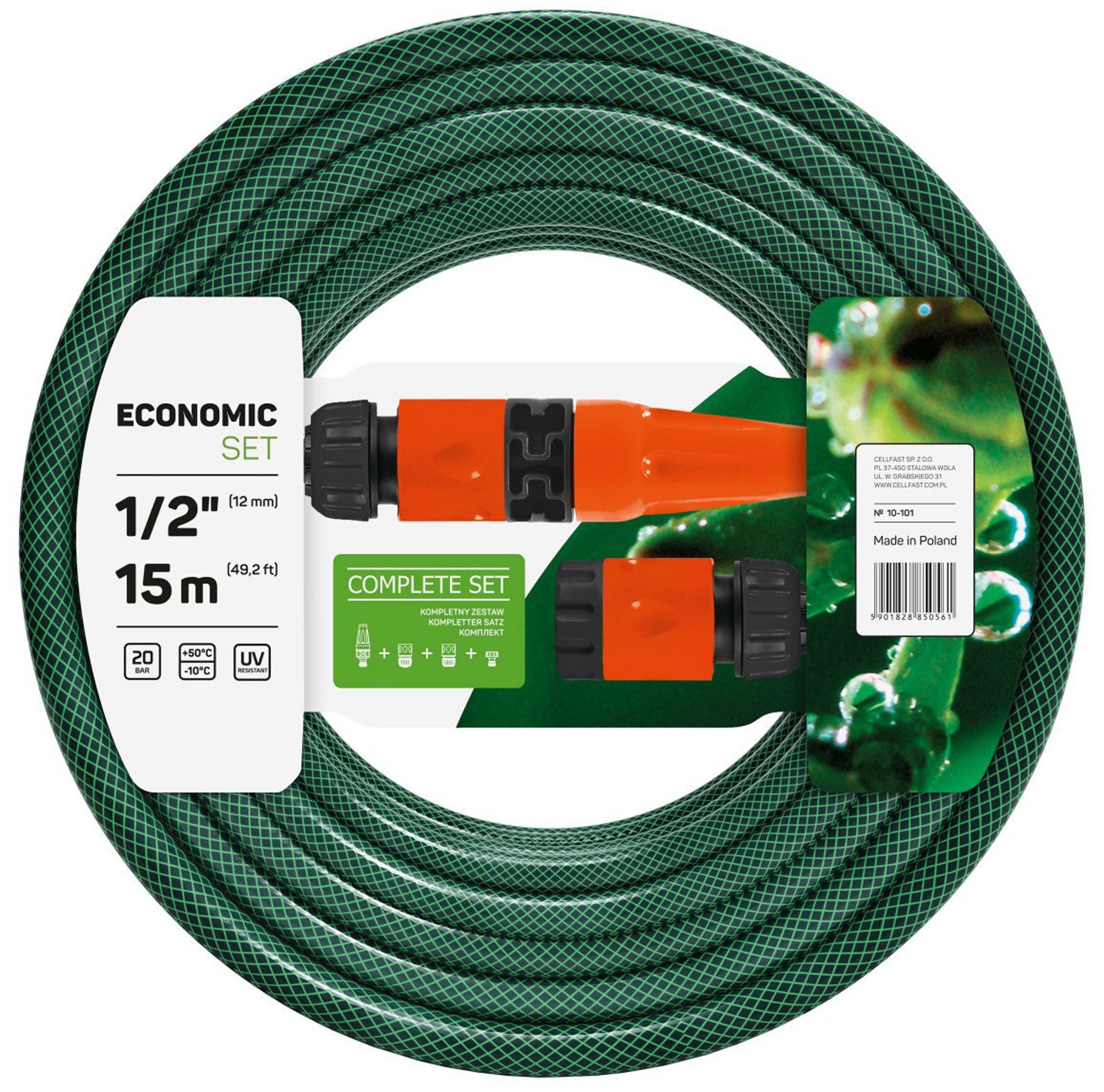 Regner Sprinkler-Set, Set zum Besprengen ECONOMIC 1/2" 15M