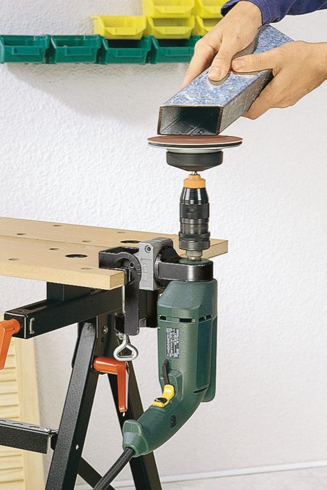Wolfcraft Schleifaufsatz Wolfcraft Kombihalter für Bohrmaschine