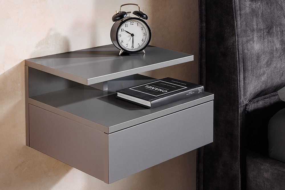 riess-ambiente Nachttisch FLOATING 35cm anthrazit · hängendes Regal mit Sch günstig online kaufen