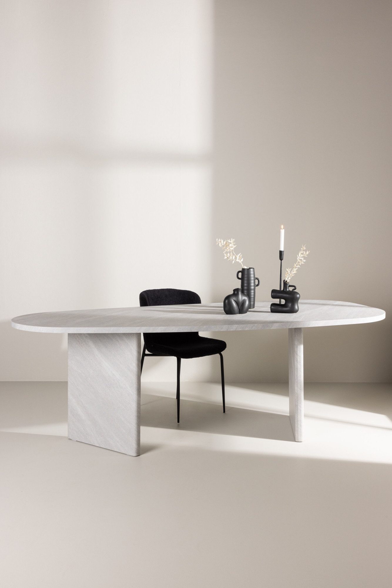 Venture Home Esstisch, Esszimmertisch, MDF, oval, gesellig, einladend, modern