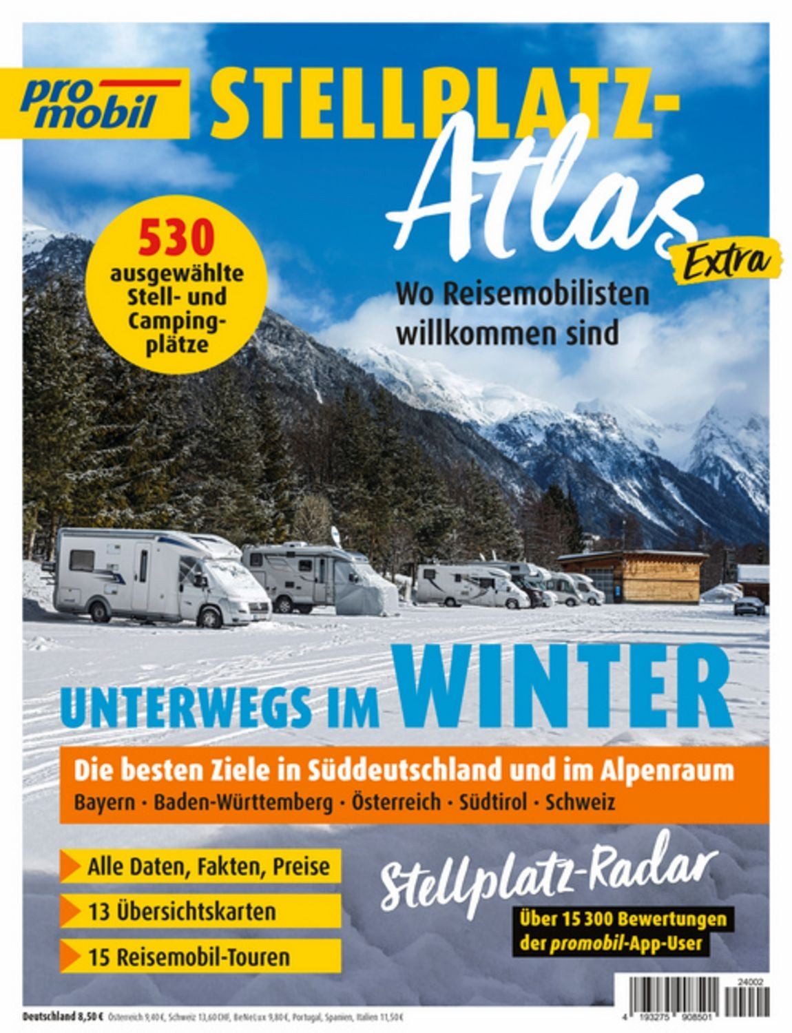 Pro mobil Stellplatz-Atlas 02/2024 / diverse
