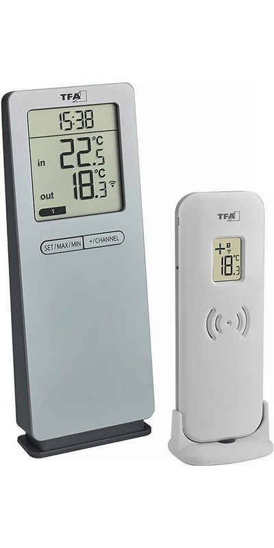 Tfa Fensterthermometer »Funkthermometer LOGOneo Messbereich innen bis +50 °C / außen -40 °C bis +60 °C H155xB64xT46mm Kunststoff«