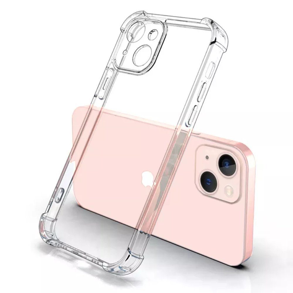TradeNation Smartphone-Hülle Handyhülle für Apple iPhone 15 14 13 Hülle Pro Max Mini TPU Schutz 15,2 cm (6 Zoll)