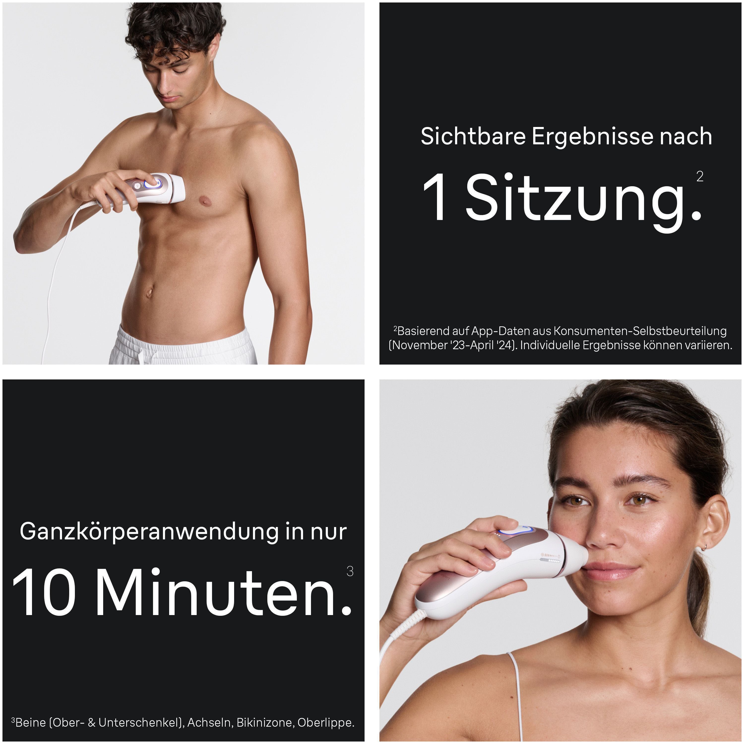 Braun IPL-Haarentferner Braun Smart Skin i·expert PL7432, 4 smarte Aufsätze, Mini-Gesichtsrasierer, Venus Rasierer, Tasche, Laser-Haarentfernung für Zuhause, Dauerhafte Haarreduzierung Modell 2026