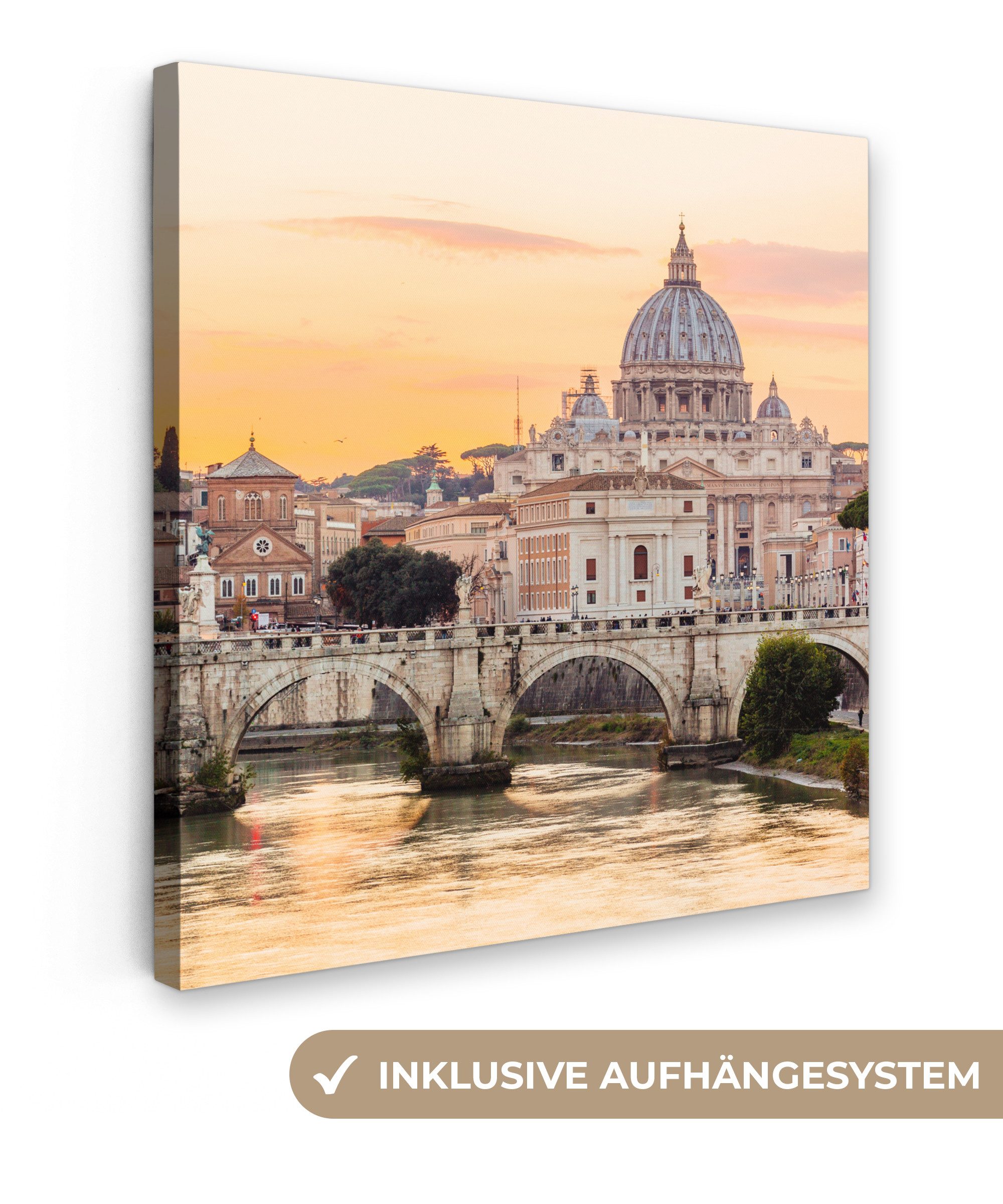 OneMillionCanvasses® Leinwandbild Italien - Skyline - Rom, Fotodruck (1 St) günstig online kaufen