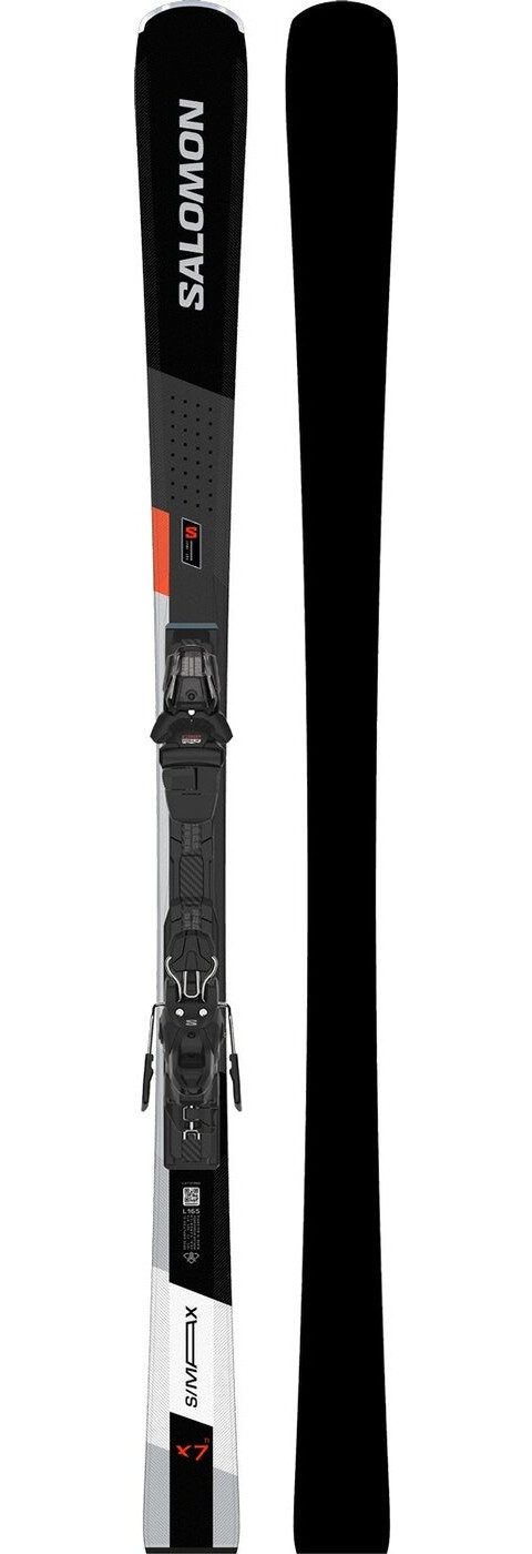 Salomon Ski E S/MAX X7 Ti + M10 GW L80 BLACK/NEON RED/CHROME