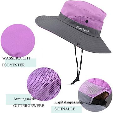 GelldG Sonnenhut Damen Herren Sonnenhut Sonnenschutz Strand Faltbar Outdoor Fischerhut