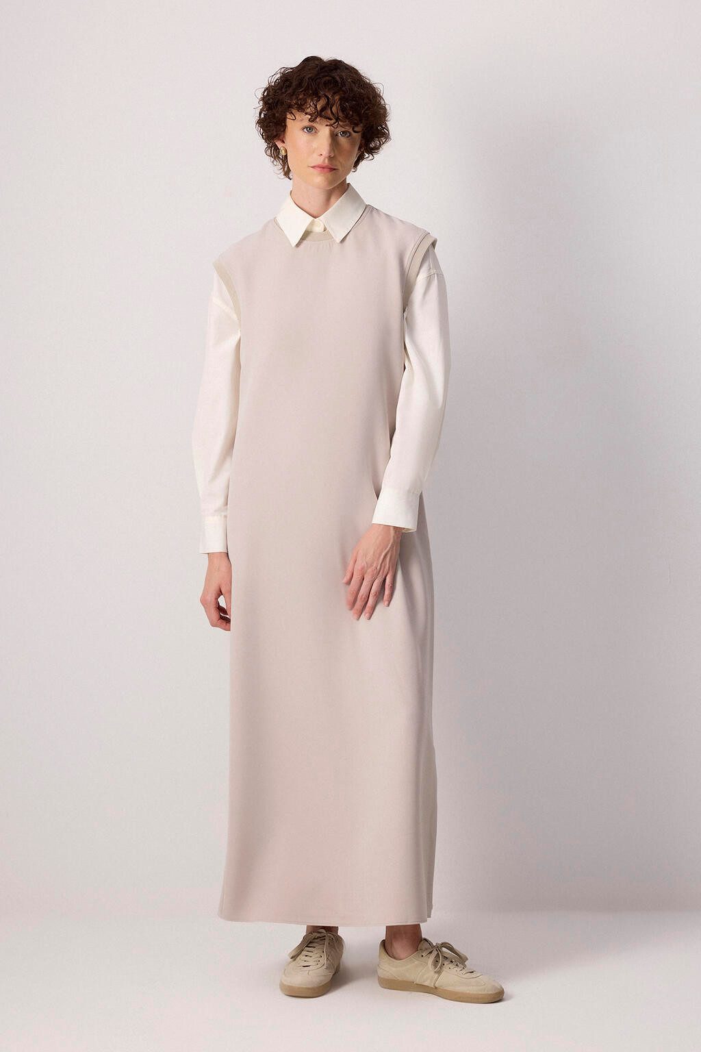 touche prive Maxikleid CRÊPE MIT RUNDHALSAUSSCHNITT