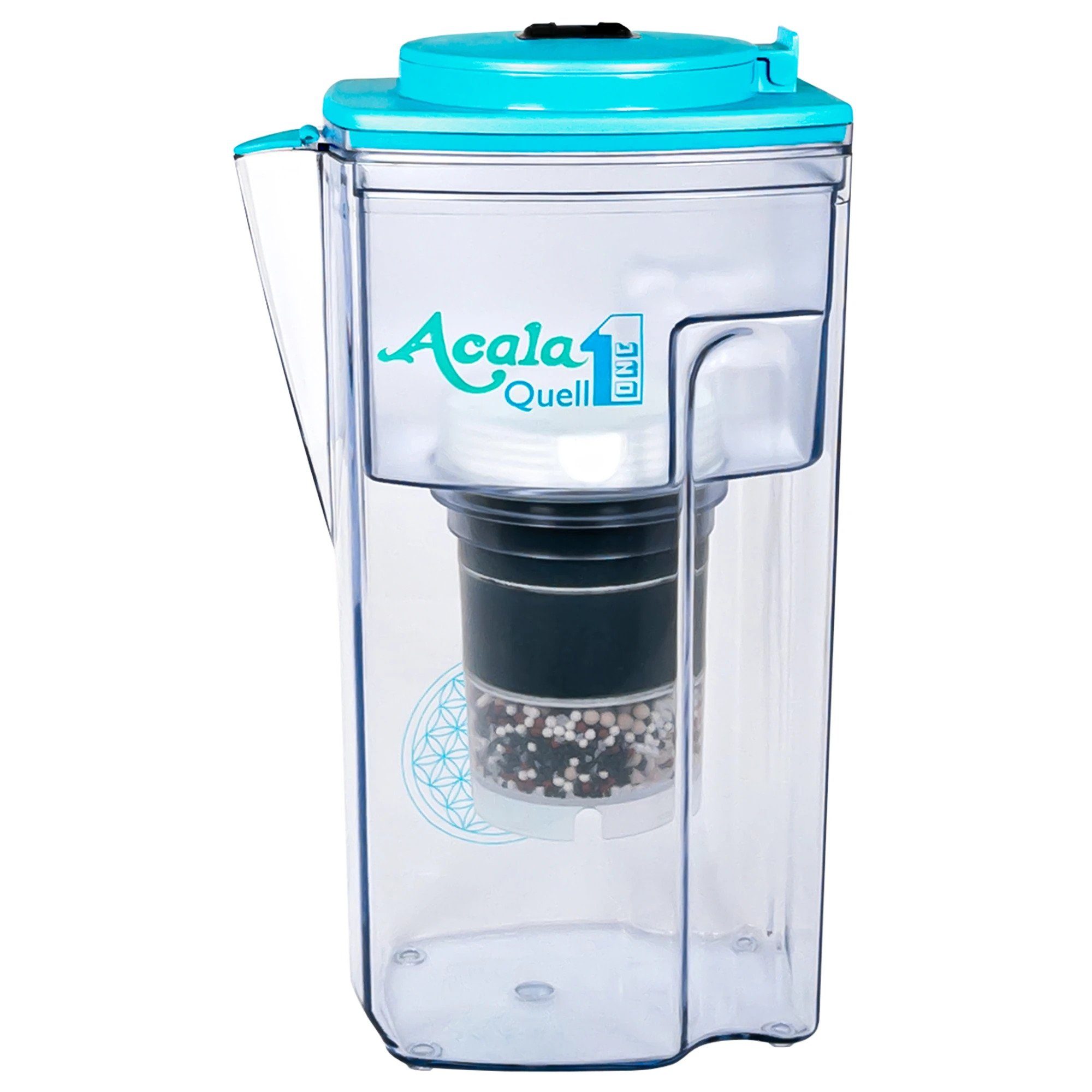 AcalaQuell Wasserfilter Kannenfilter ONE, inkl. 1x Mikroschwamm und 1x Filterkartusche