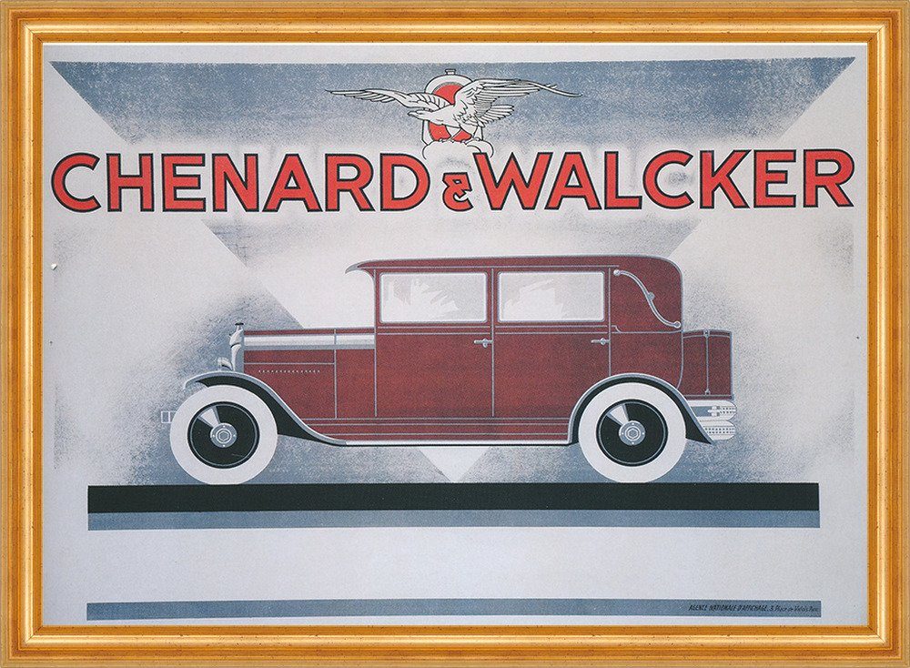Kunstdruck Chenard und Walcker Hersteller Frankreich Werbung 054 Gerahmt