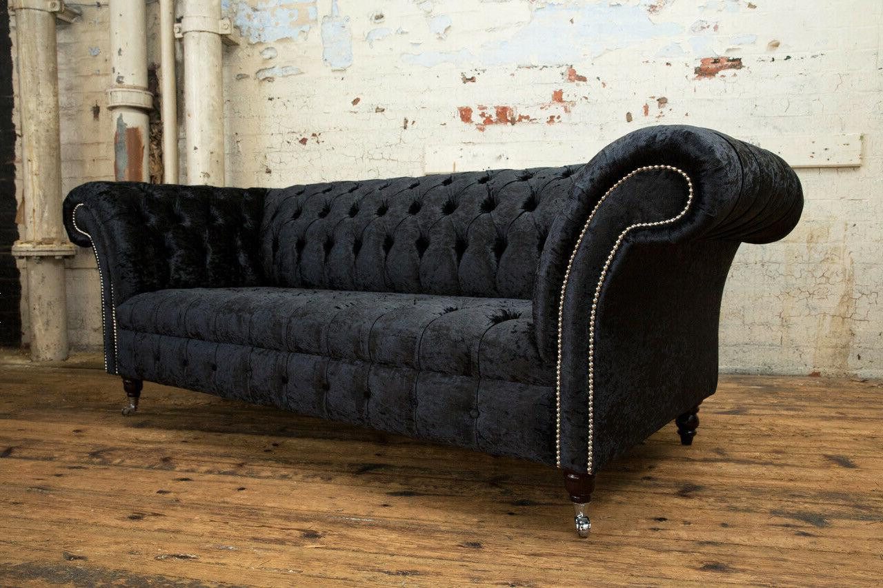 Xlmoebel Chesterfield-Sofa Chesterfield Original Sofa mit Polsterung aus Mikrofaser, 1 Teile, Hergestellt in Europa