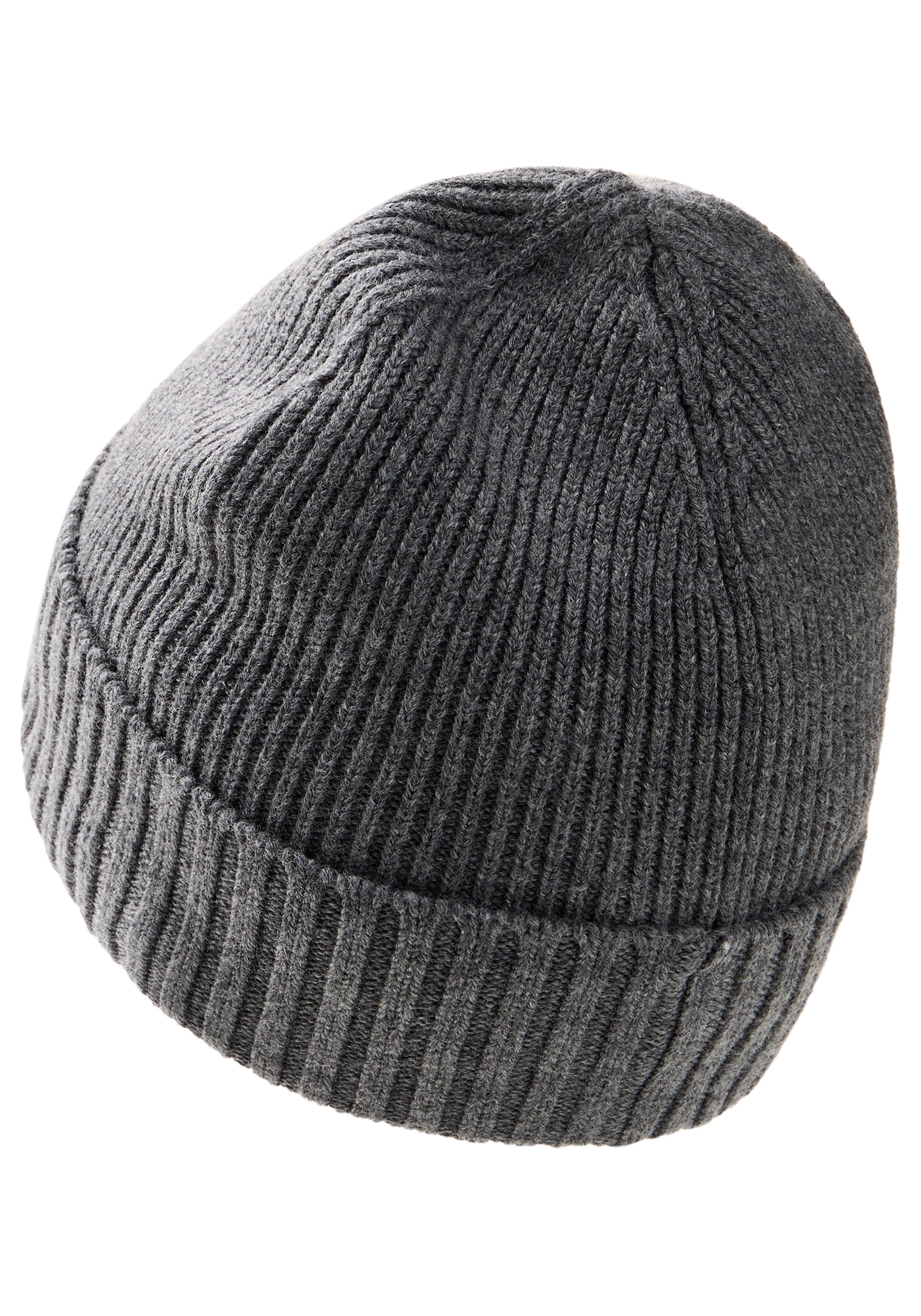 BOSS Beanie Flavio aus Rippenstrick, unisex