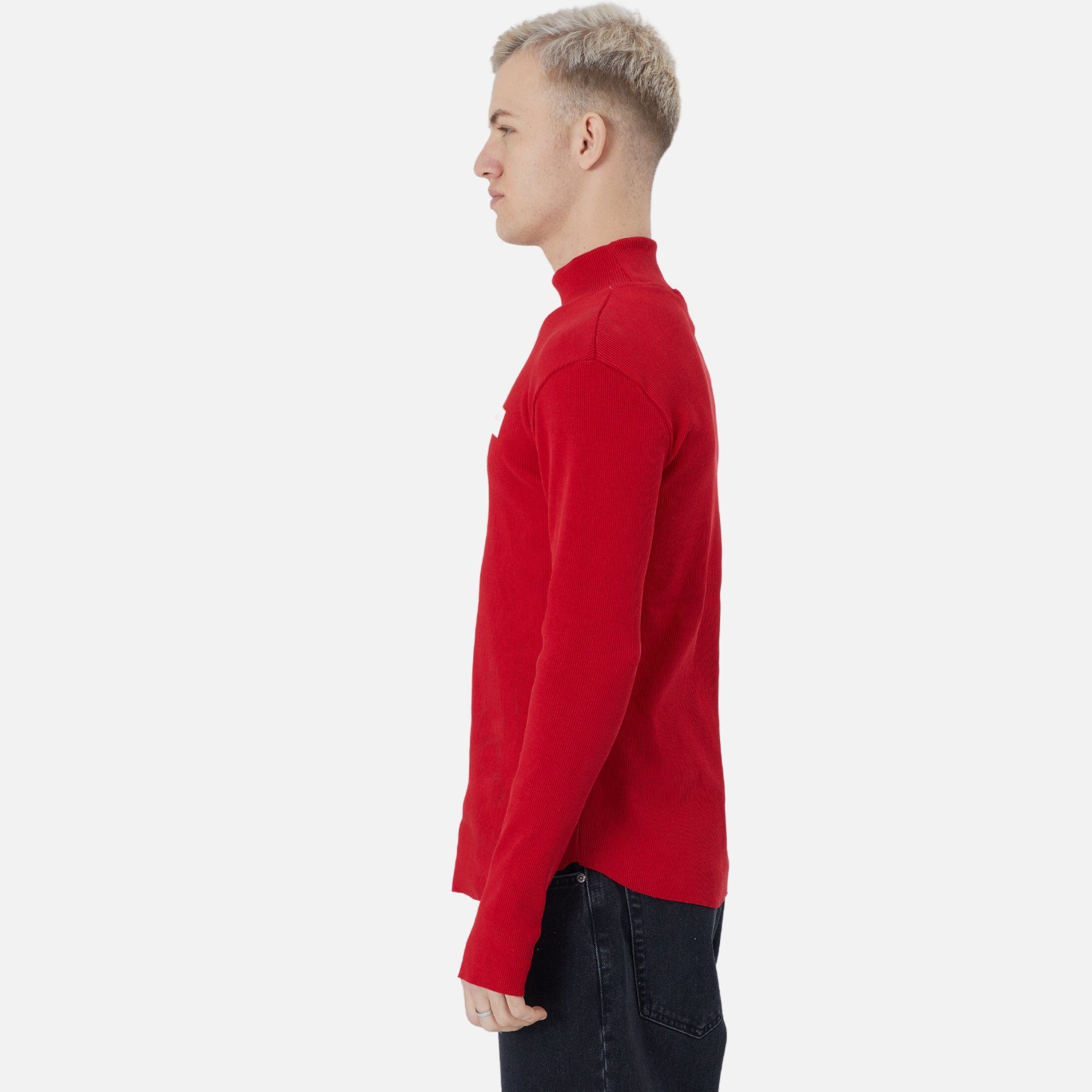 Rundhals Casuals Sweatshirt COFI Rot Regular Sweatshirt Fit Pullover Herren