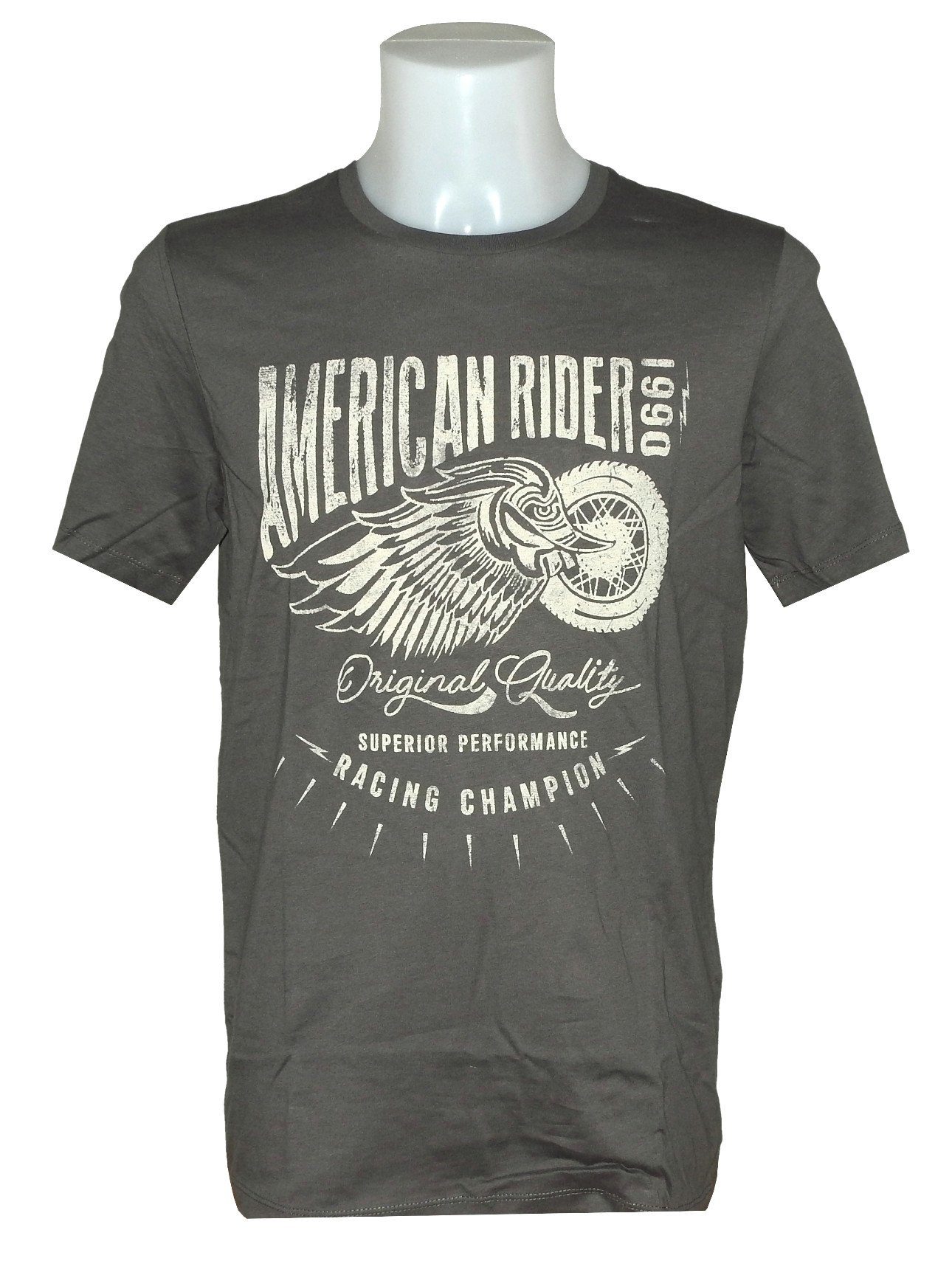 PRODUKT T-Shirt Herren bedruckt Basic BIO Baumwolle Kurzarm Shirt Rundhals günstig online kaufen