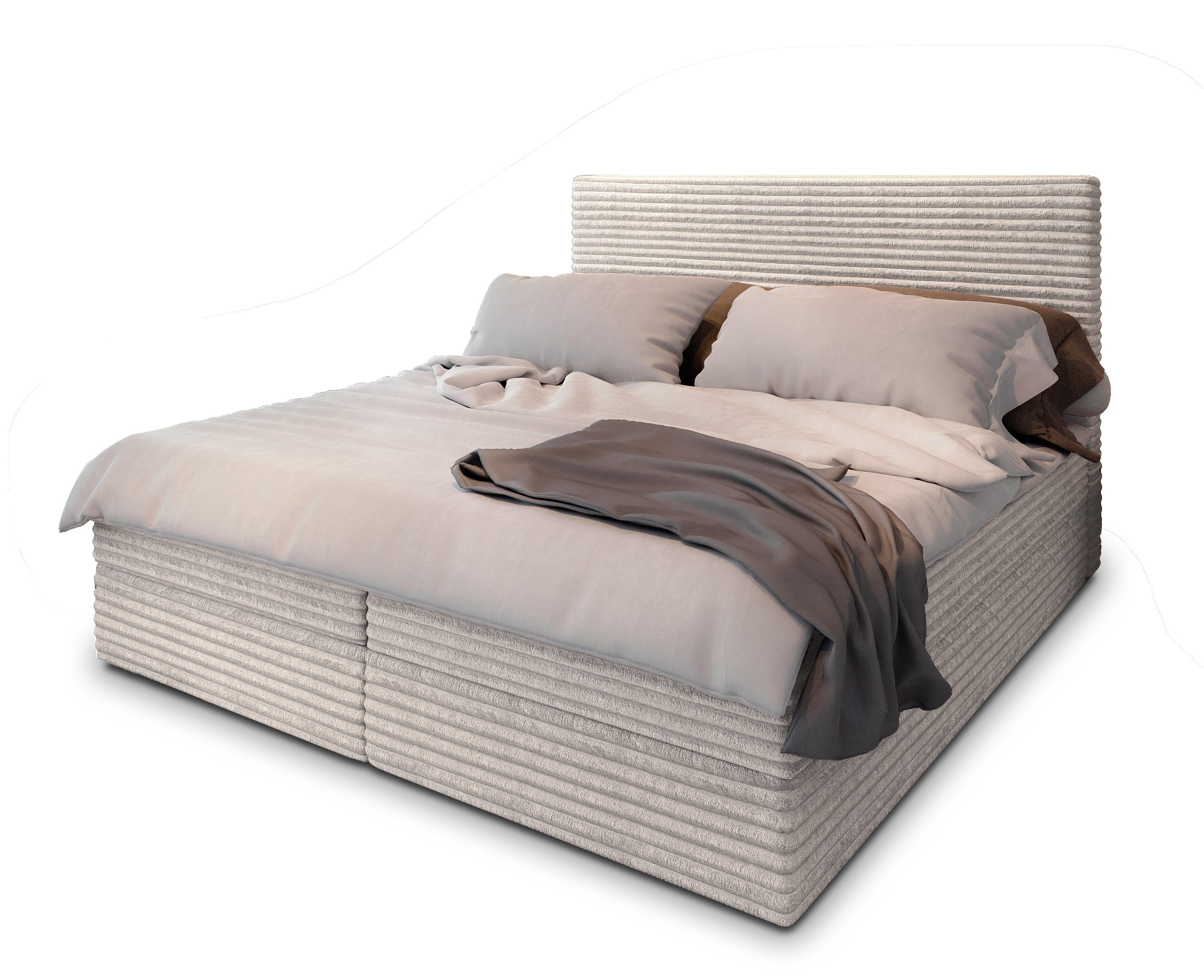 Masseno Boxbett PISA 140x200 cm mit Bonell Matratze und Topper