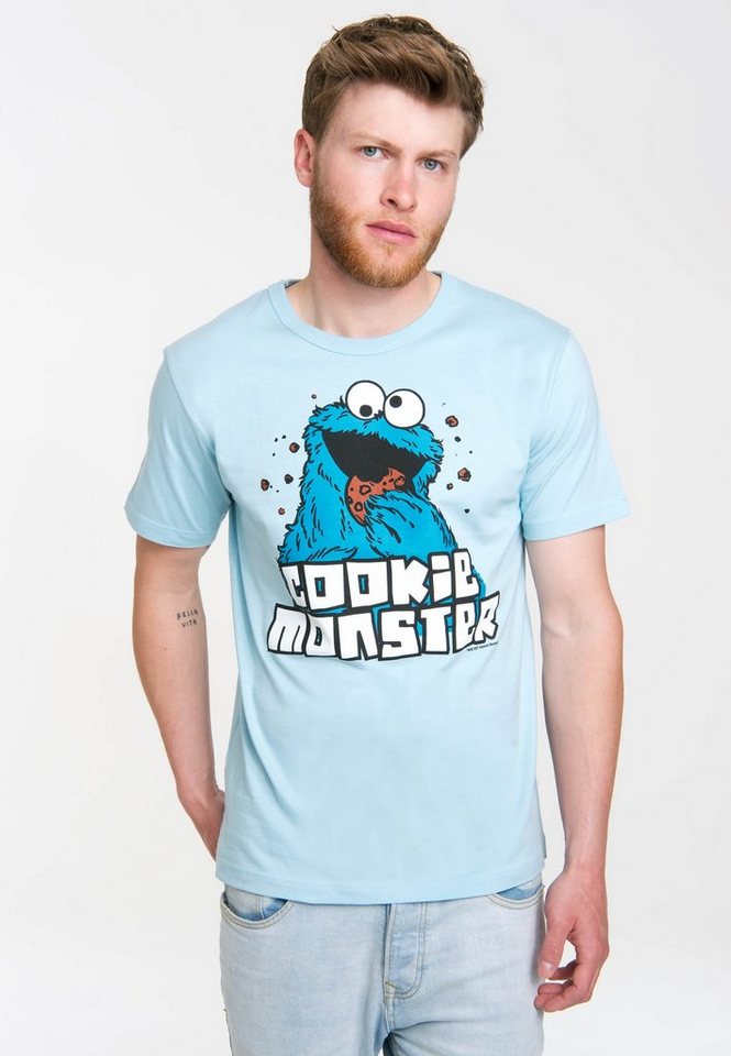 LOGOSHIRT T-Shirt Sesamstrasse - Krümelmonster mit coolem Print, Dank  Einlaufvorbehandlung auch nach vielen Wäschen formstab
