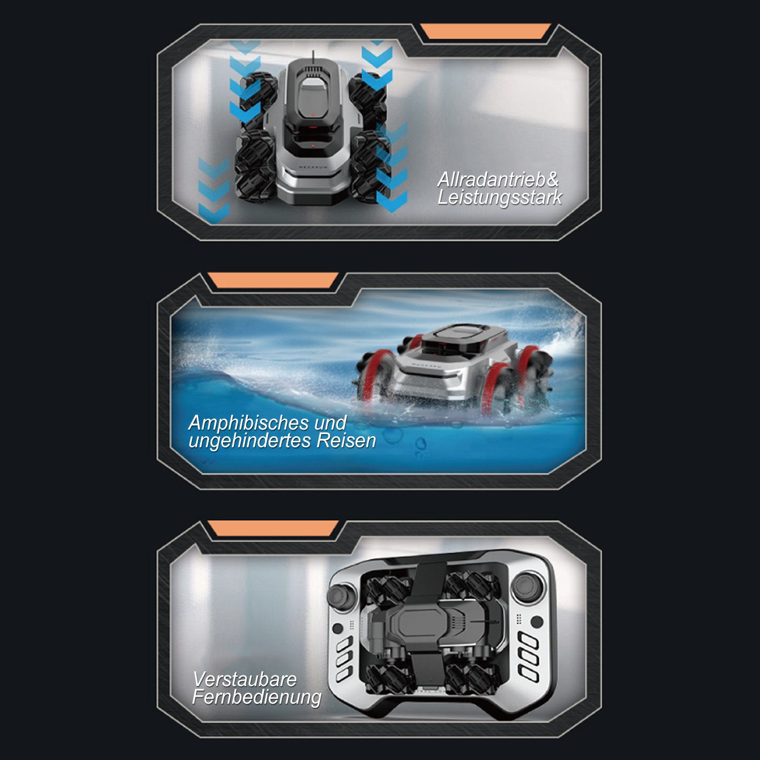 Esun RC-Auto Amphibienfahrzeug Ferngesteuertes Auto Mini RC Auto Car Pool S günstig online kaufen