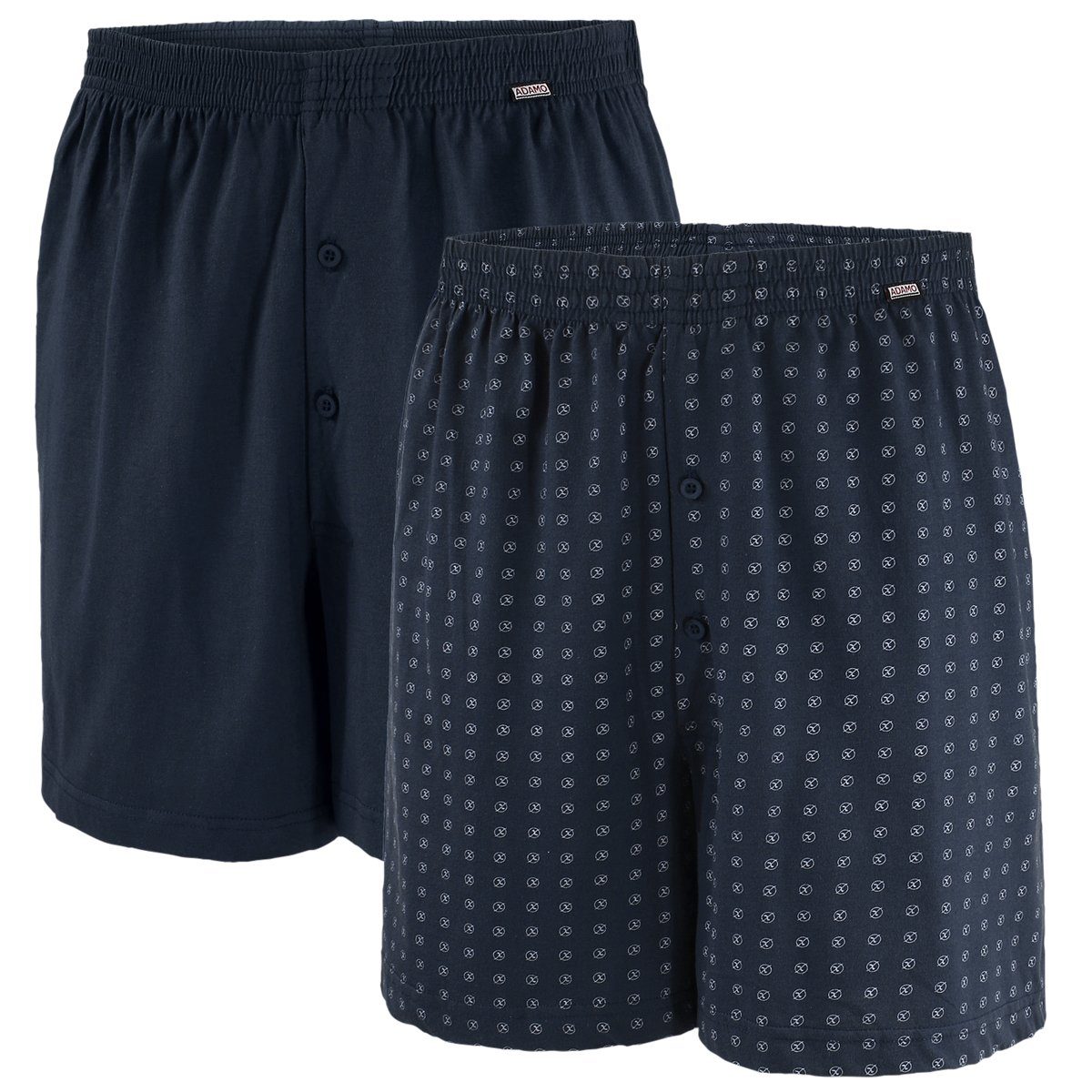 ADAMO Größen Dean große 2-St., 2er-Pack) (Packung, 2er Adamo dunkelblau Boxershorts Pack Boxershorts