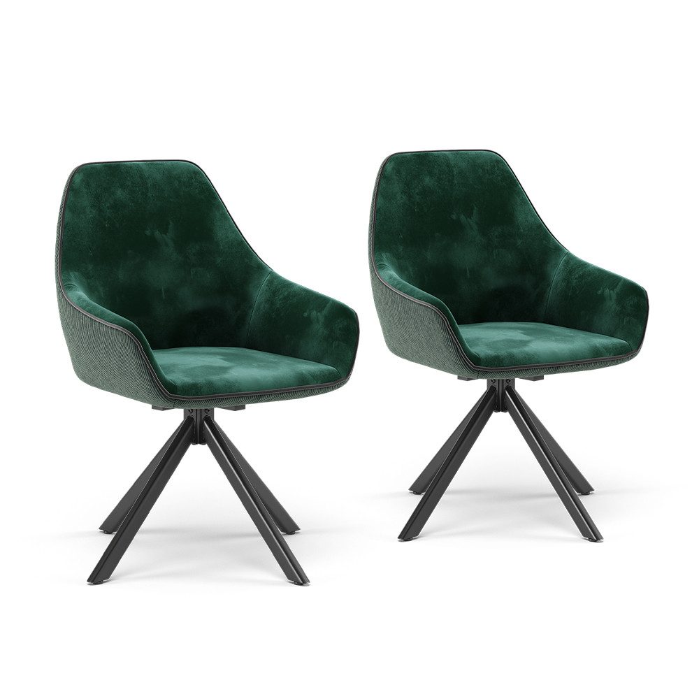 Vicco Esszimmerstuhl Eleganza, Grün, 2er Set günstig online kaufen