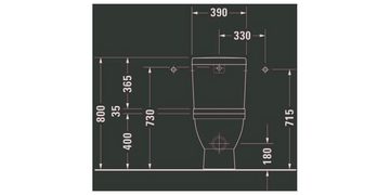 Duravit Bidet Stand-WC-Kombination STARCK 3 ti. 370x705mm Ab Vario HygieneGlaze weiß