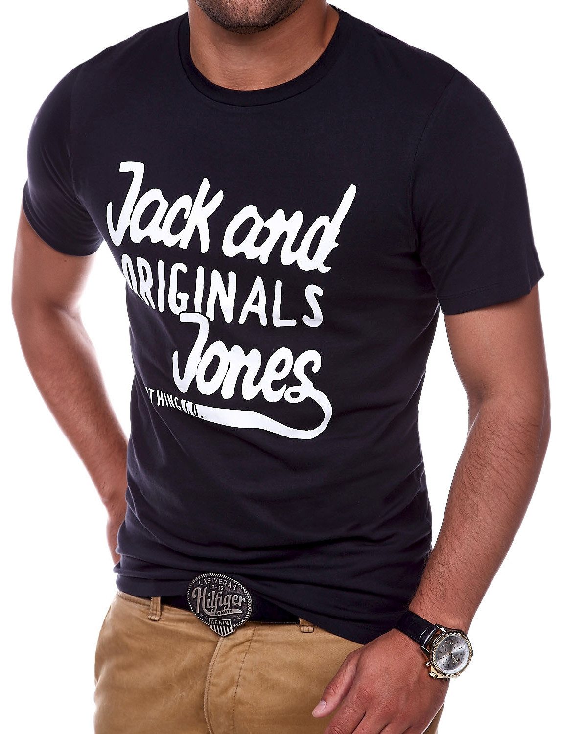 Jack & Jones T-Shirt JJJORCOCOSTEE Herren mit Print O-Neck