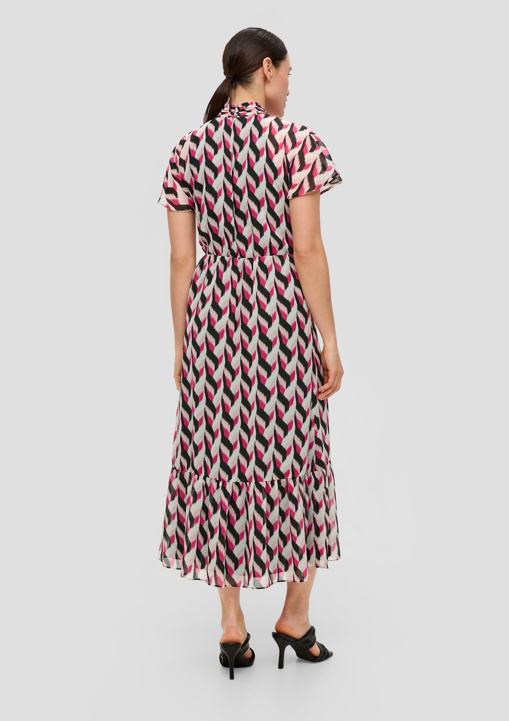 s.Oliver Maxikleid Kleid Maxikleid mit All-over-Print