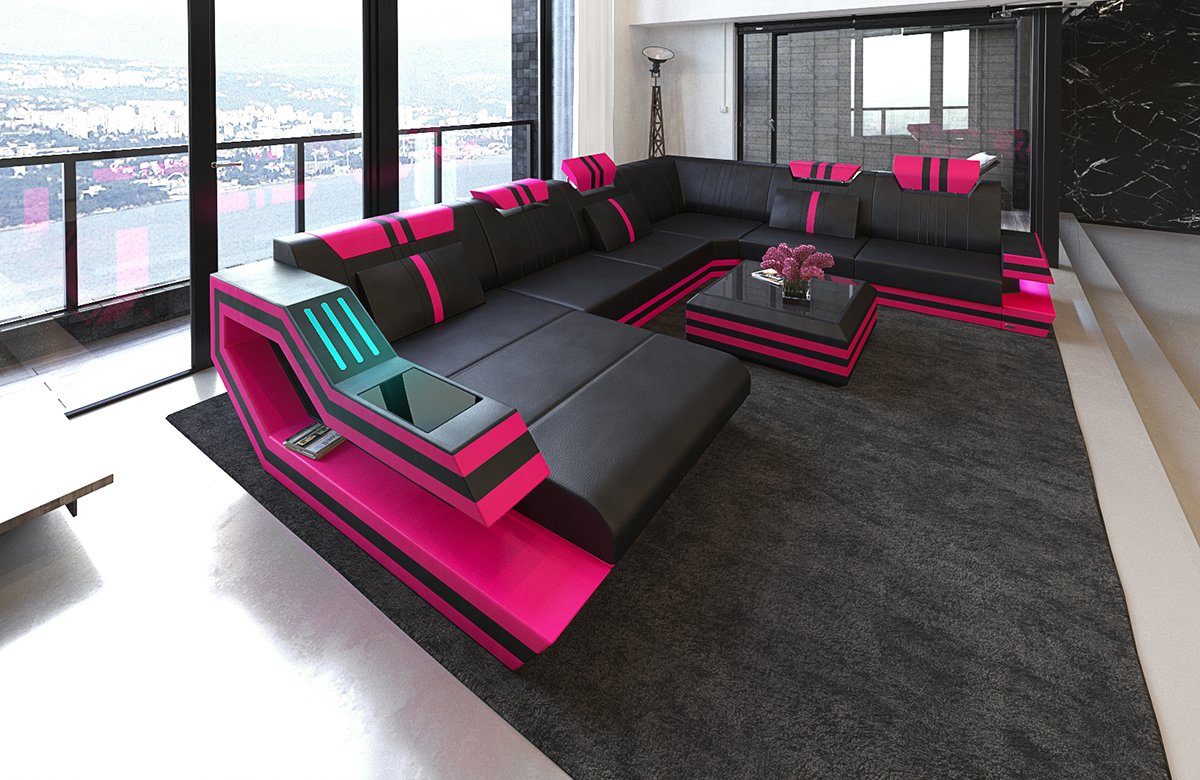 Sofa Dreams Wohnlandschaft Sofa Leder Ledercouch günstig online kaufen