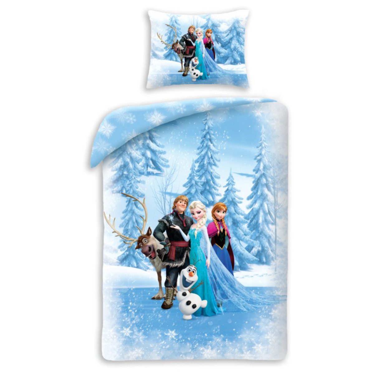 Disney Frozen Bettwäsche 140 × 200 cm Baumwolle Bettbezug Kissenbezug 70 × 90 cm, Baumwolle