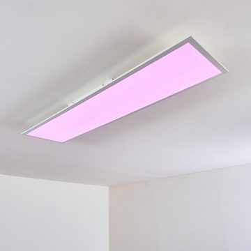 hofstein Panel »Posmon« LED Deckenlampe dimmbare aus Kunststoff in Weiß, CCT 2700-5000 Kelvin, 3000 Lumen, Deckenpanel mit RGB Farbwechlser und Fernbedienung