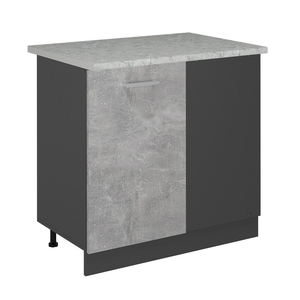 Vicco Eckunterschrank R-Line, Beton/Anthrazit, 86 cm günstig online kaufen
