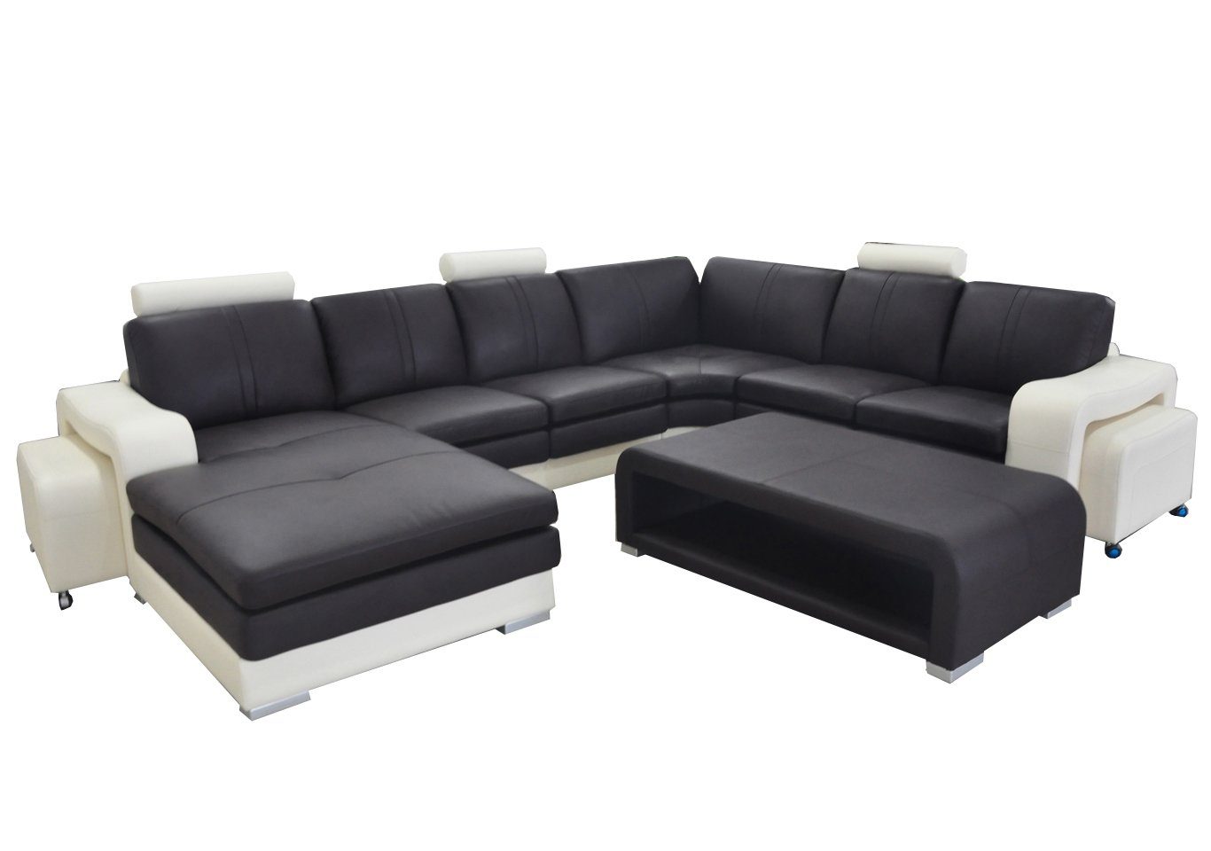 JVmoebel Ecksofa, Leder Eck Sofa Couch Polster Sitz Möbel Wohn Landschaft Modern Design