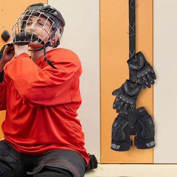 MAGICSHE Kleiderbügel Hockey-Trockenständer Ausrüstung Hängeregal, 120*5cm Tragbare Haken