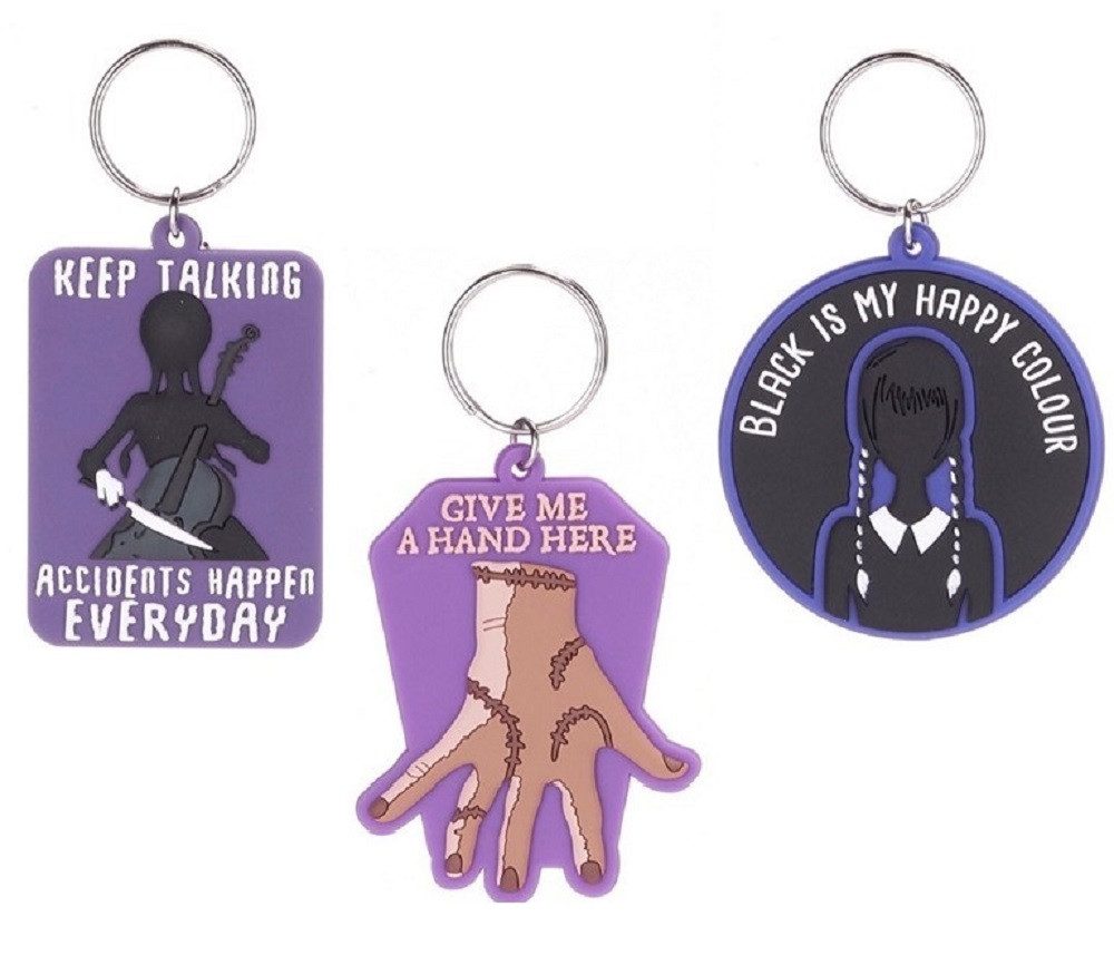 PYRAMID Schlüsselanhänger Schlüsselanhänger 6cm Kinder Anhänger keychain Wednesday Hand, Wednesday Wednes Adams family Familie
