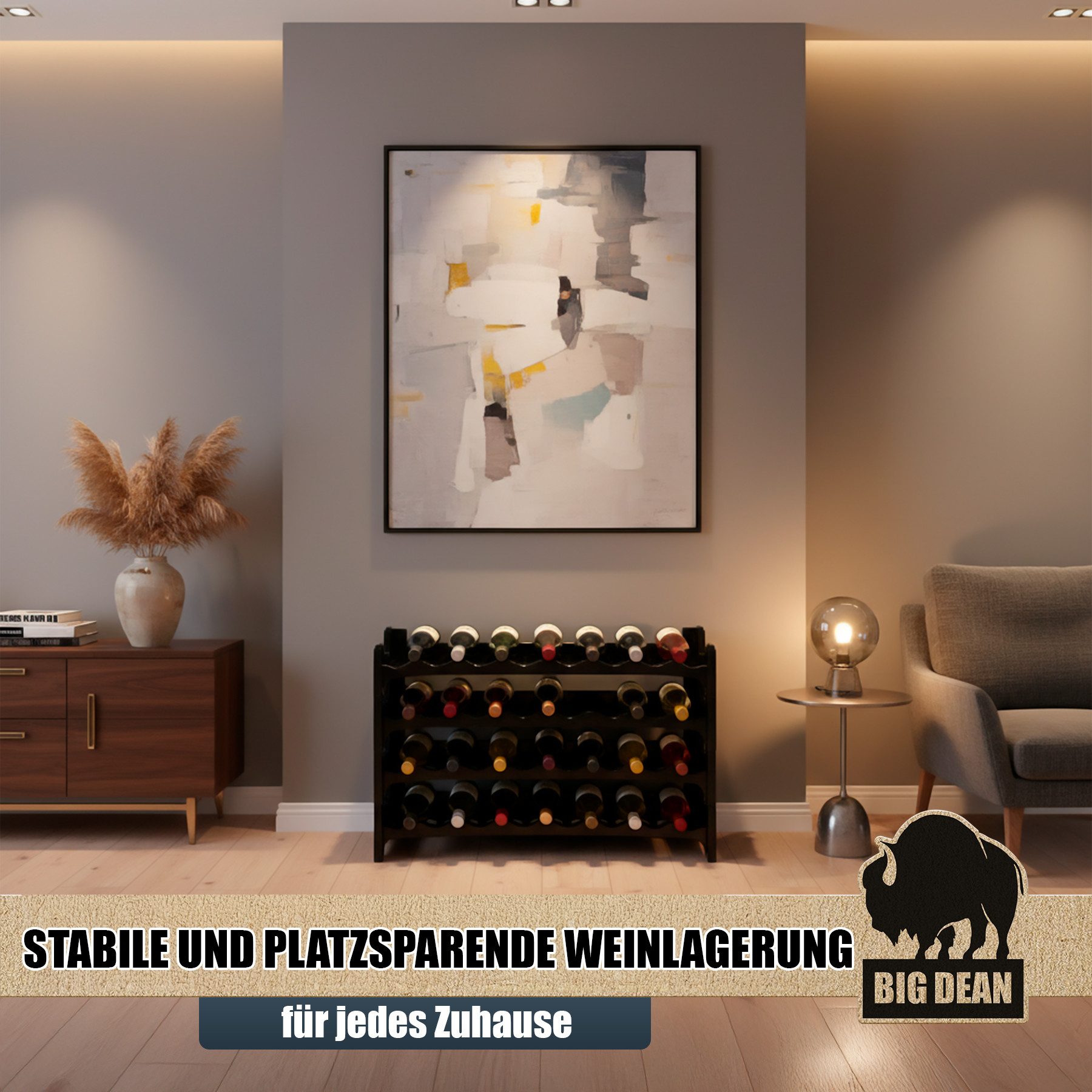 BigDean Flaschenregal Flaschenregal stapelbar für 24 Flaschen Weinregal, Se günstig online kaufen