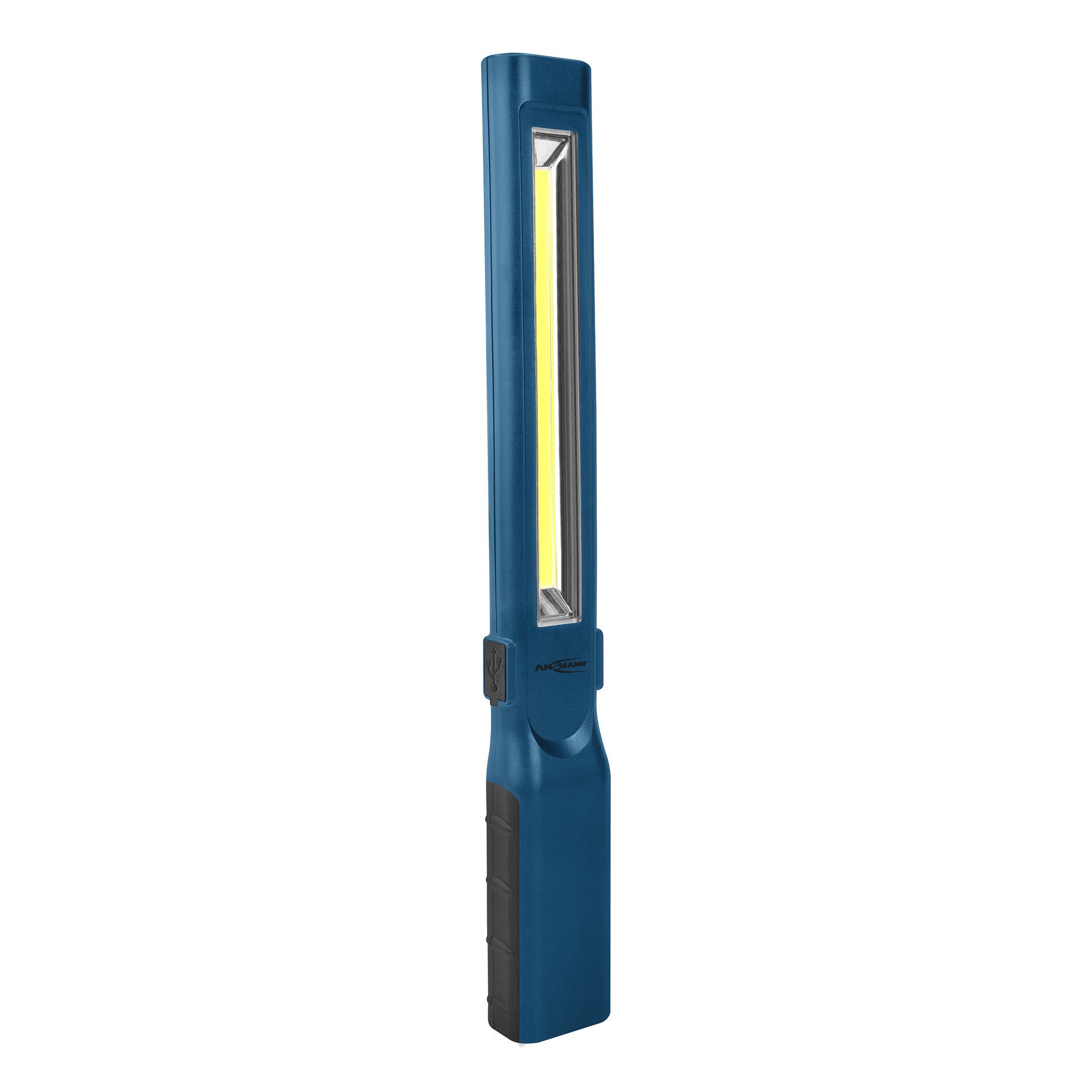 ANSMANN AG LED Arbeitsleuchte Akku LED Werkstattlampe mit 450 Lumen - USB Arbeitsleuchte kabellos, COB-LED