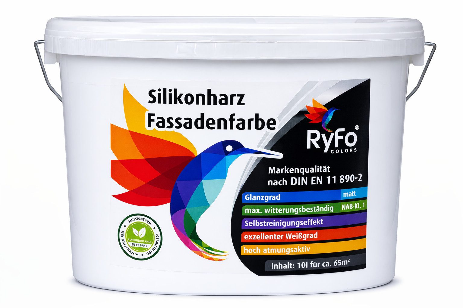 RyFo Colors Fassadenfarbe RyFo Colors Silikonharz Fassadenfarbe, Wasserabweisend, diffusionsfähig, schützt vor Schmutz, UV-beständig