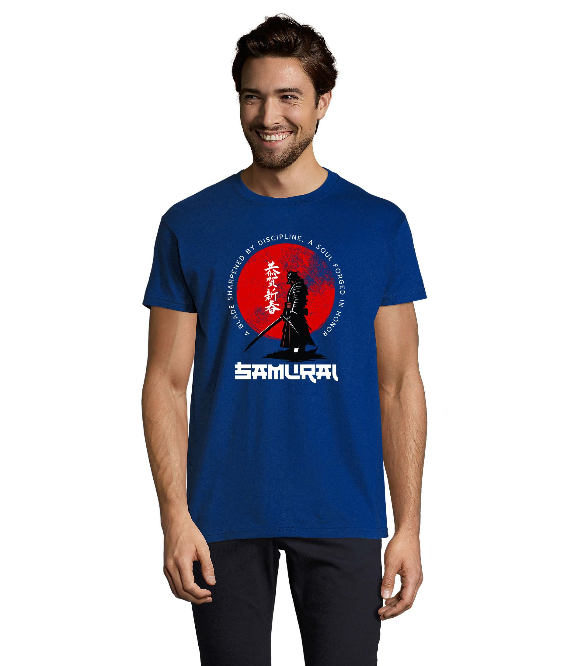 T-Shirt Samurai Herren Shirt Dein Weg des Kriegers Motiv Bequem