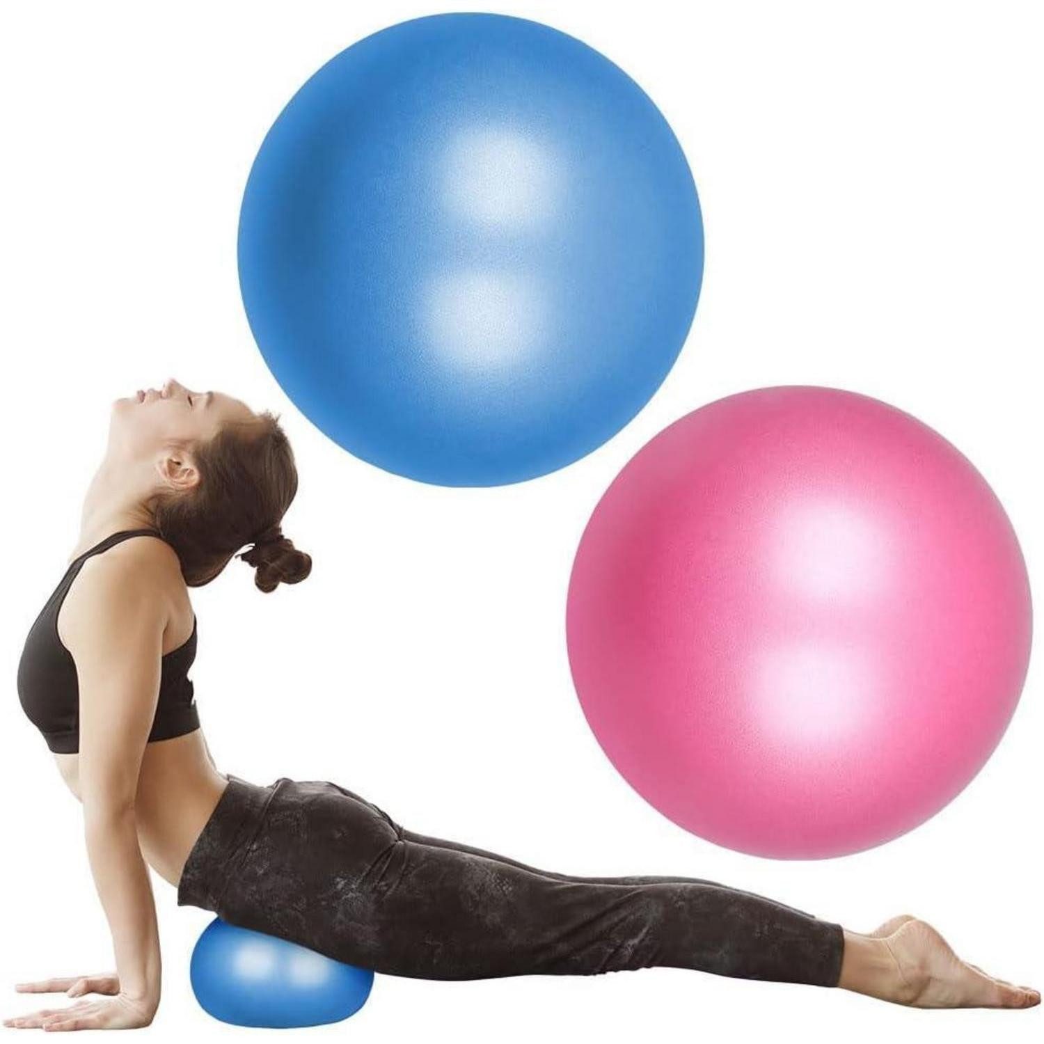 Gymnastikball Gymnastikball Pilates Yoga Softball 25cm mit aufblasbarem Strohhalm