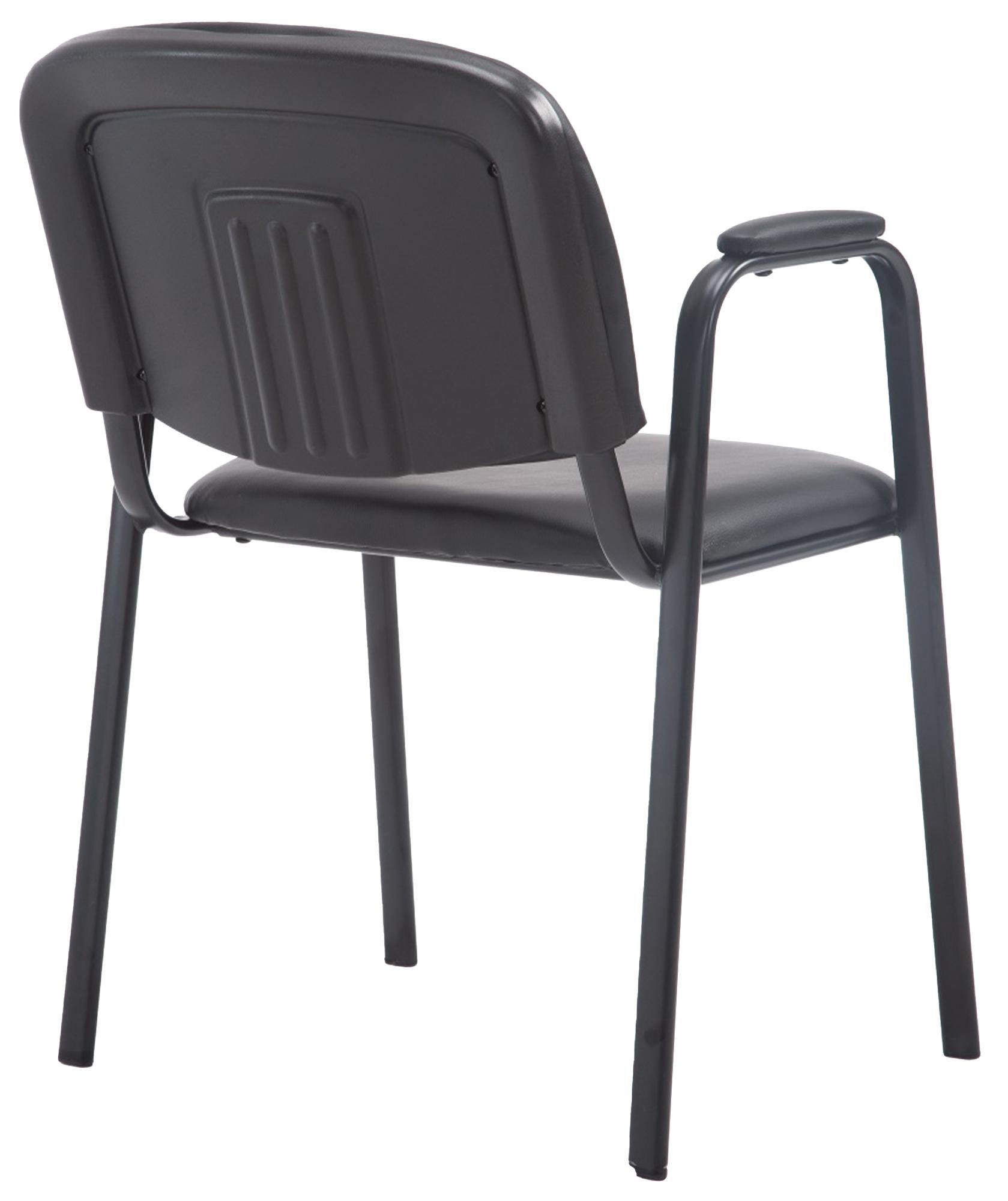 CLP Besucherstuhl Ken Pro (1er), stapelbar, Kunstleder, Armlehnen