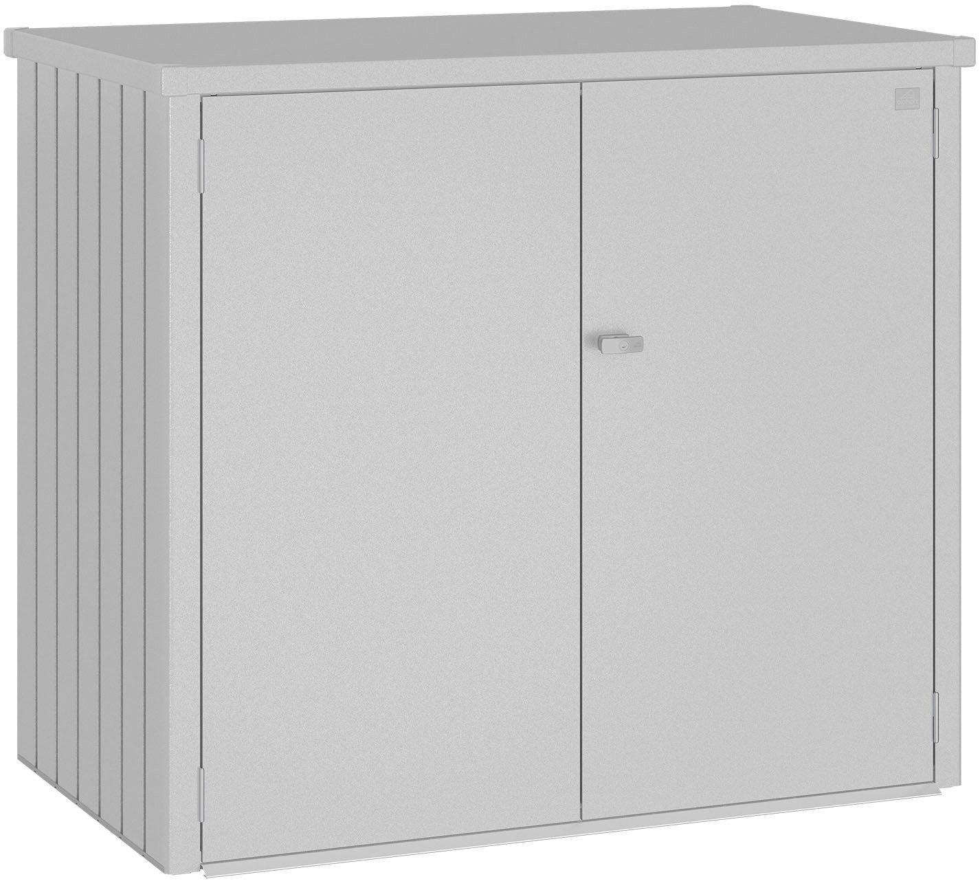 Biohort Mülltonnenbox ALEX DUO, verschiedene Farben, 147x88x129 cm, Doppel-Mülltonnenboxaus Metall