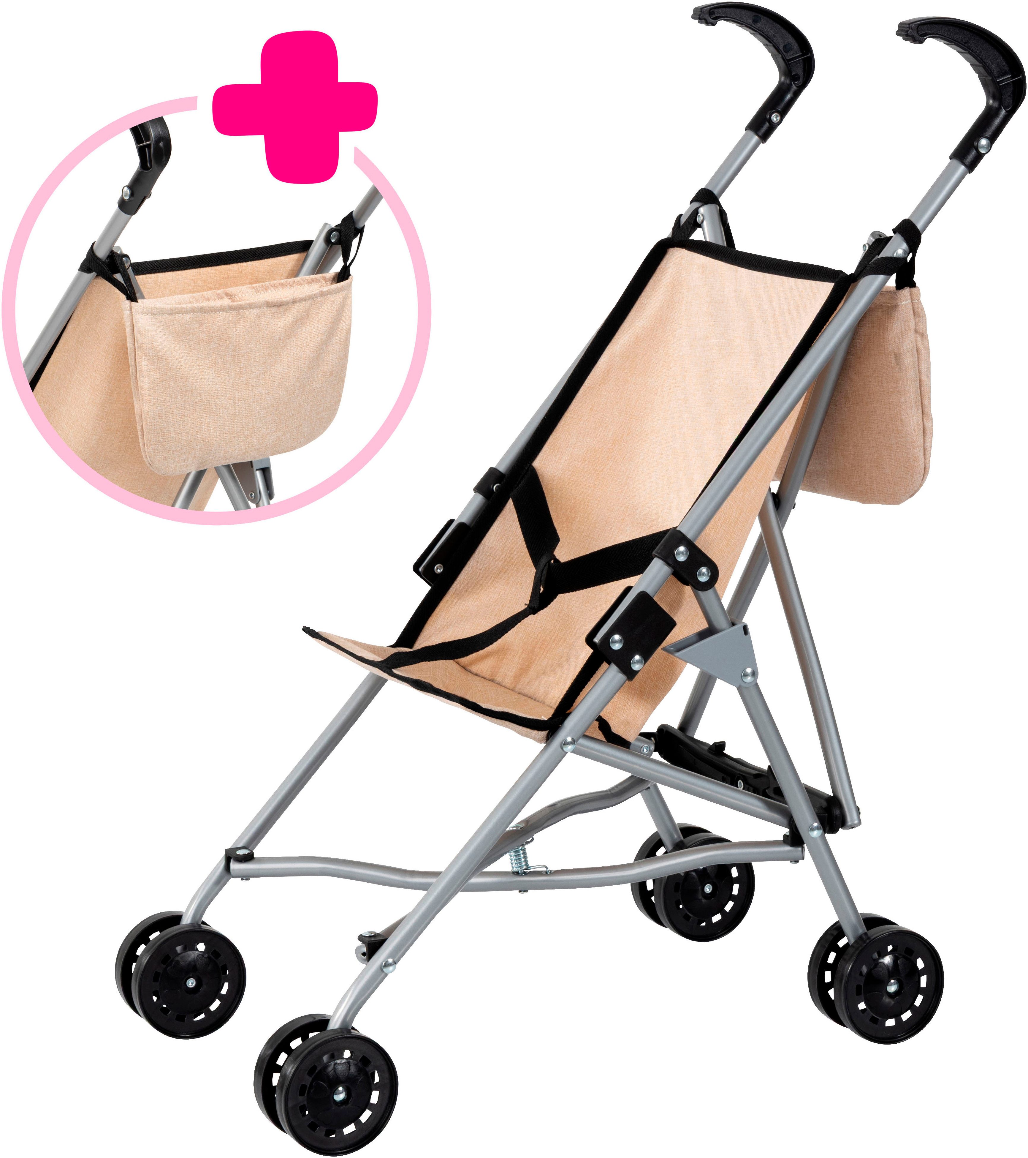 Bayer Puppenbuggy, mit Tasche